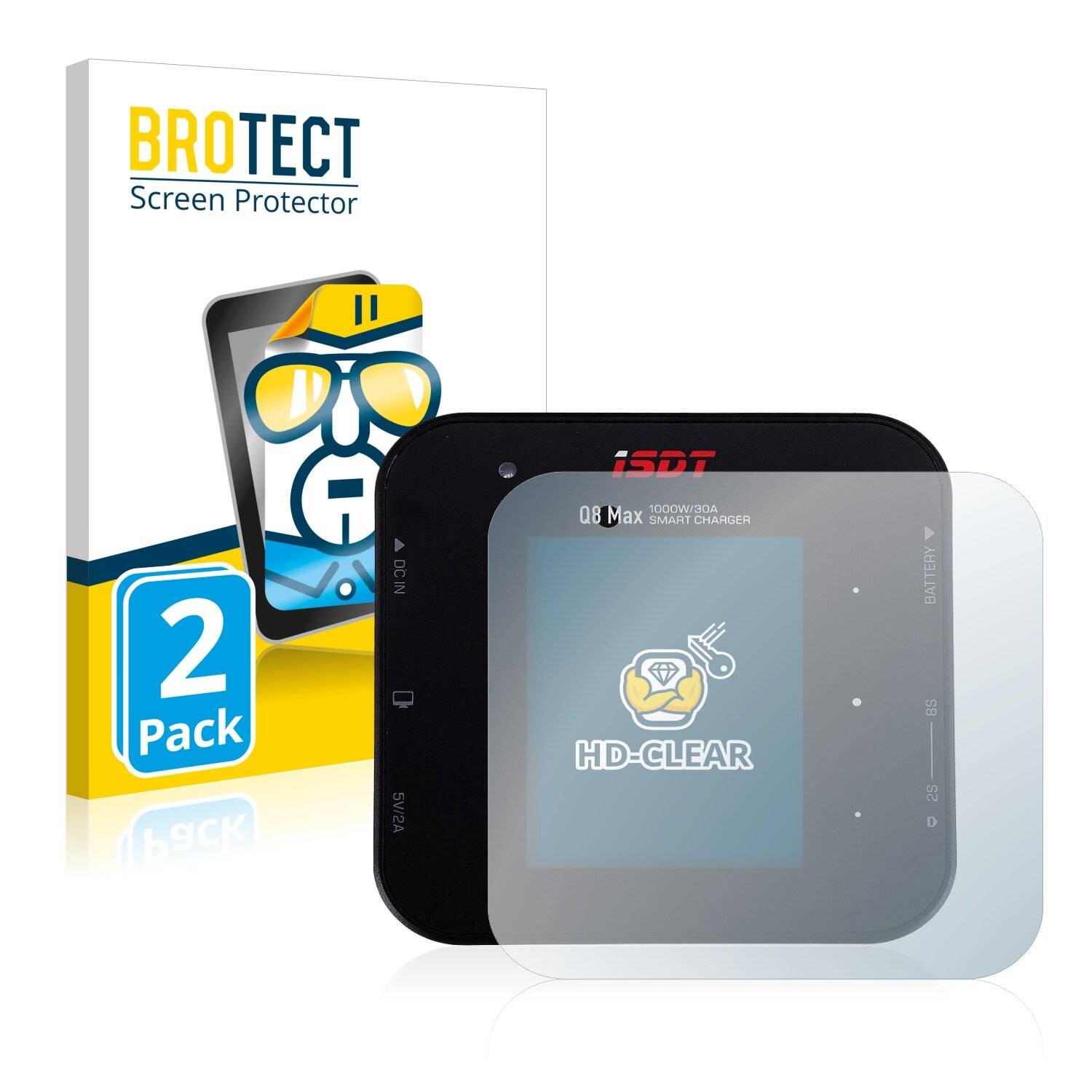 2x BROTECT HD-Clear Displayschutzfolie für ISDT Q8