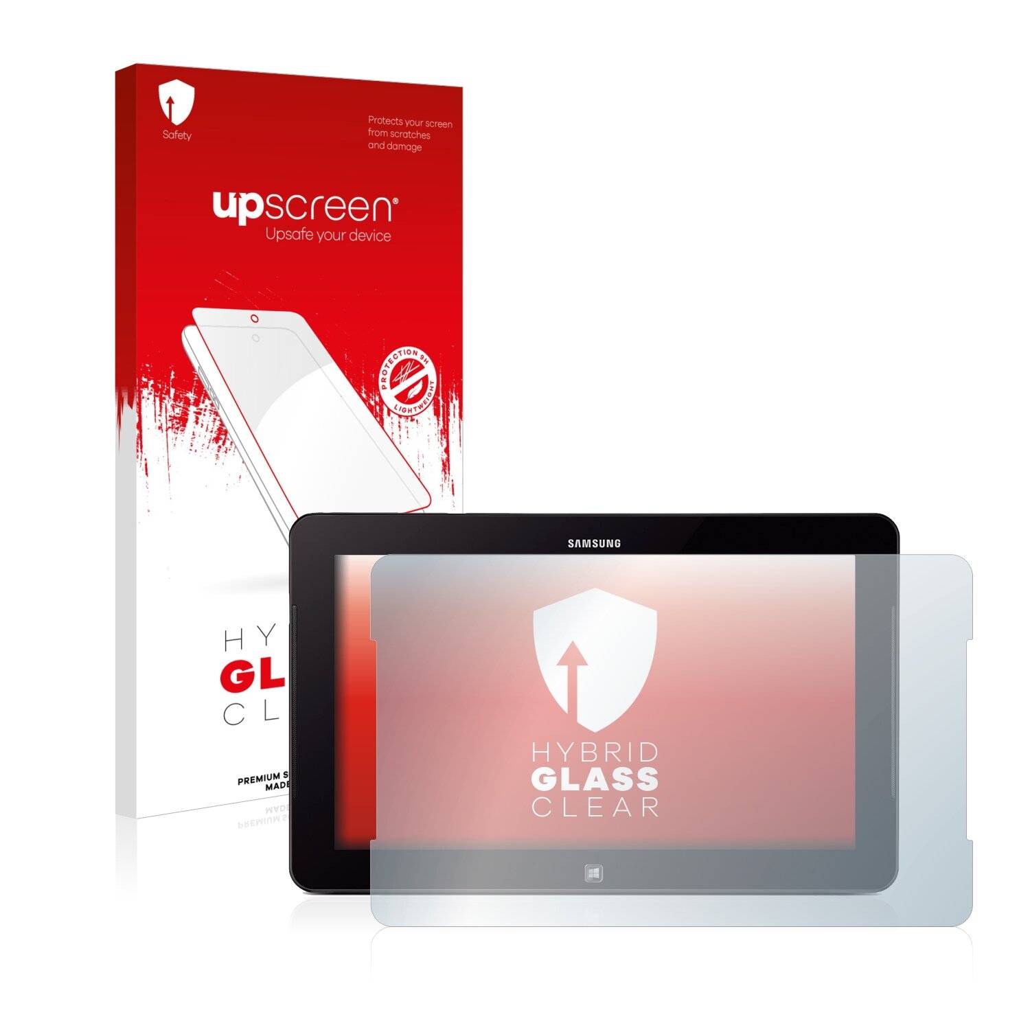 upscreen Hybrid Glass Clear Premium Schutzglas Folie für Samsung Ativ Tab