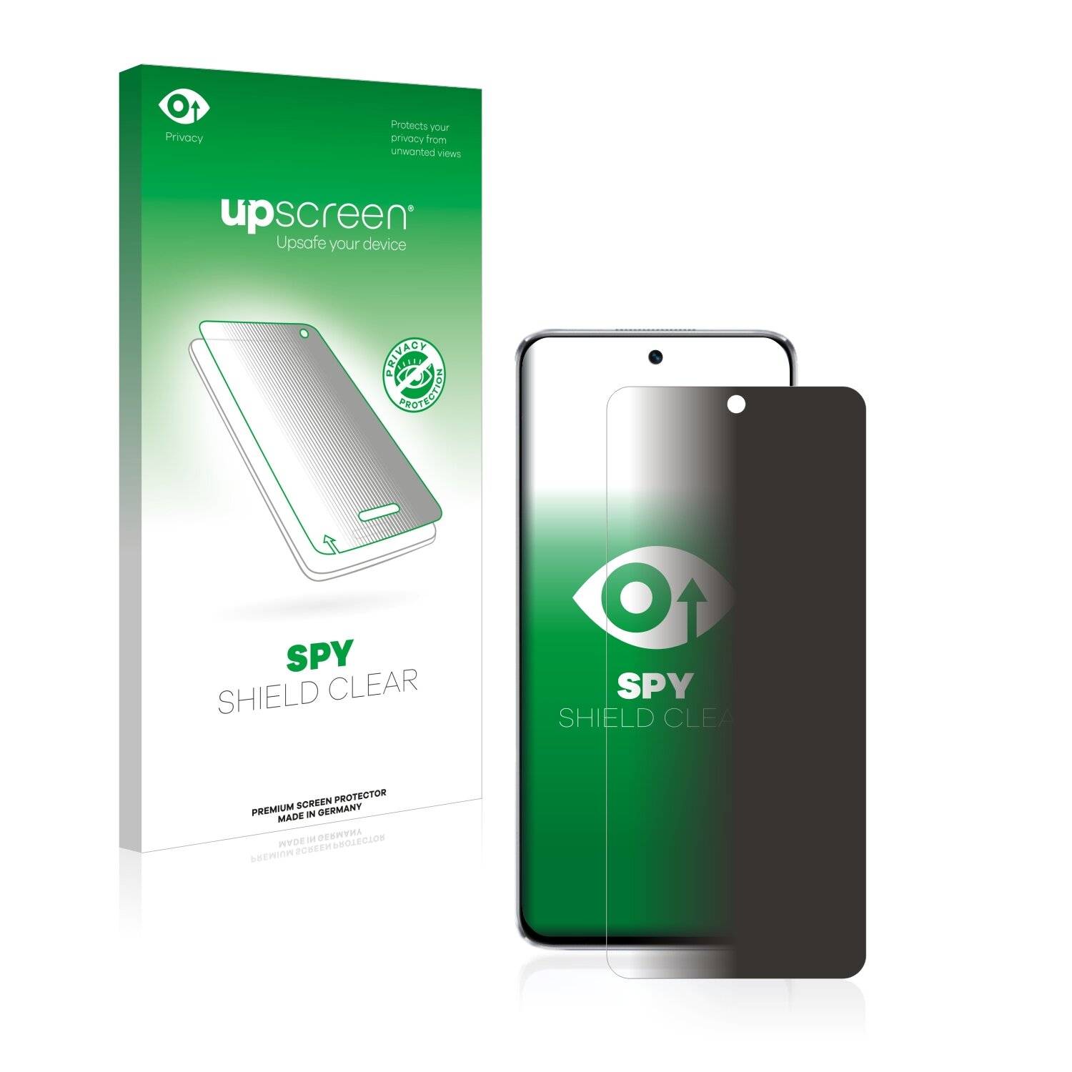 upscreen Spy Shield Clear Premium Blickschutzfolie für Huawei Nova 8 SE Vitality
