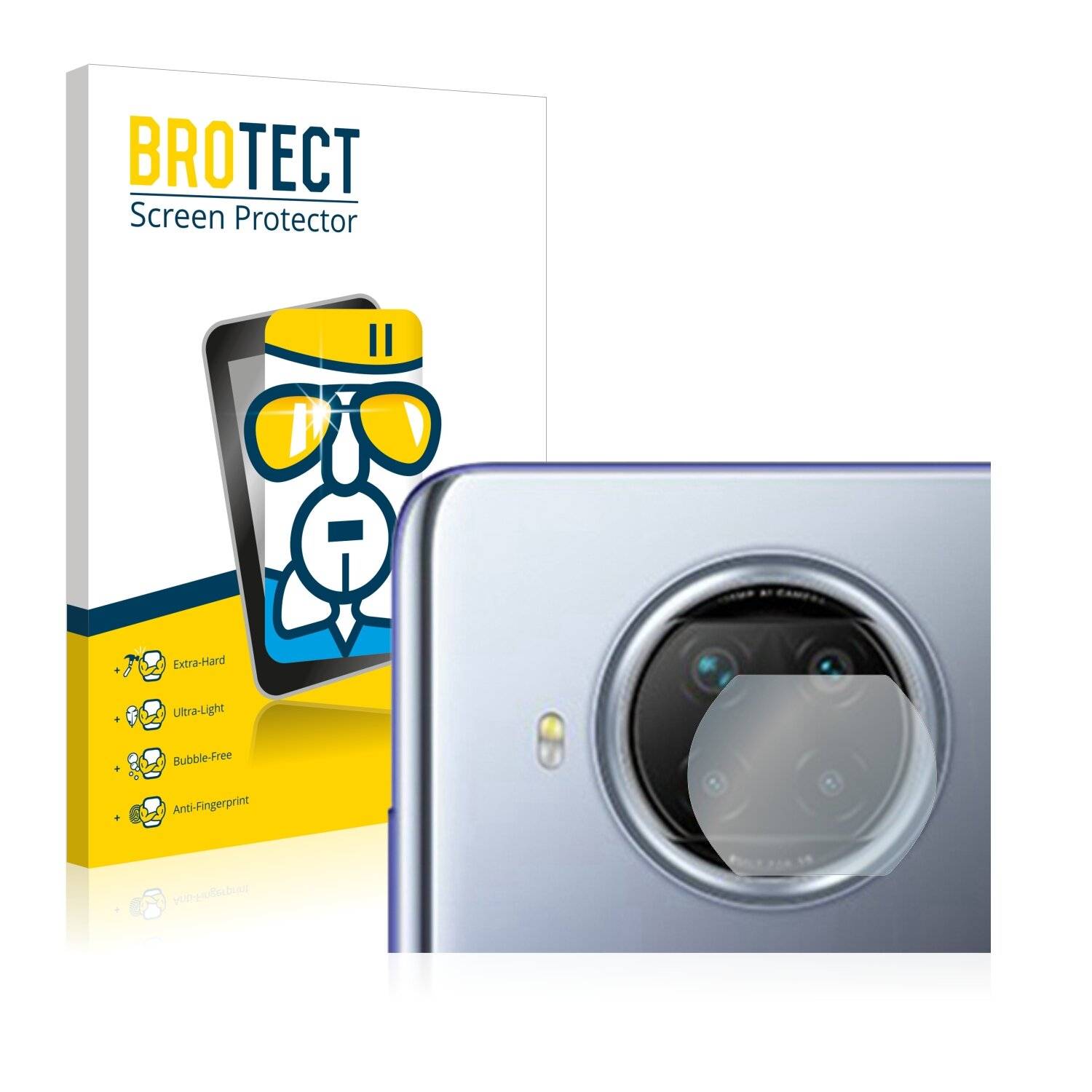 BROTECT AirGlass Schutzglas Folie für Xiaomi Redmi Note 9 Pro 5G (NUR