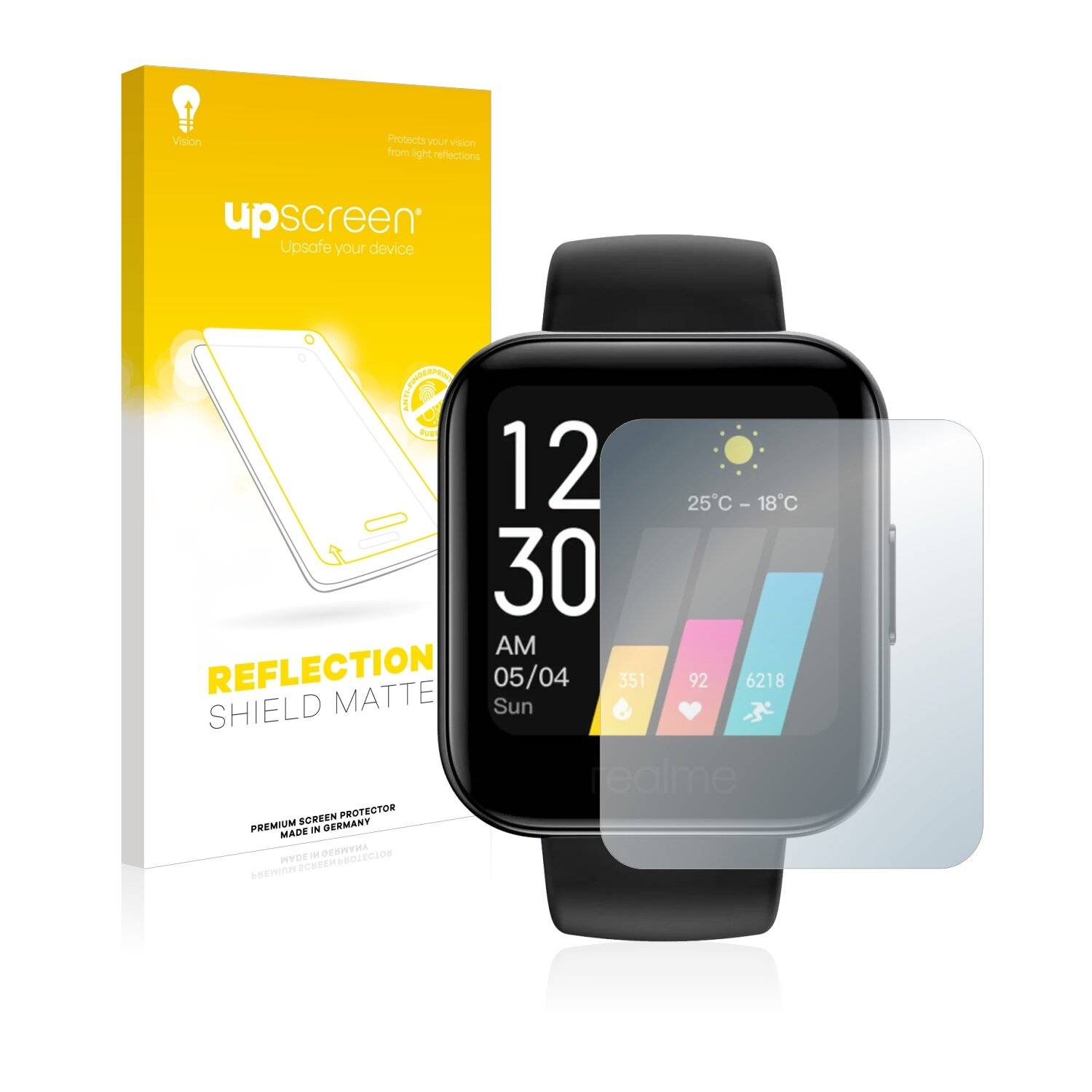 upscreen Reflection Shield Matte Premium Displayschutzfolie für Realme Watch 2