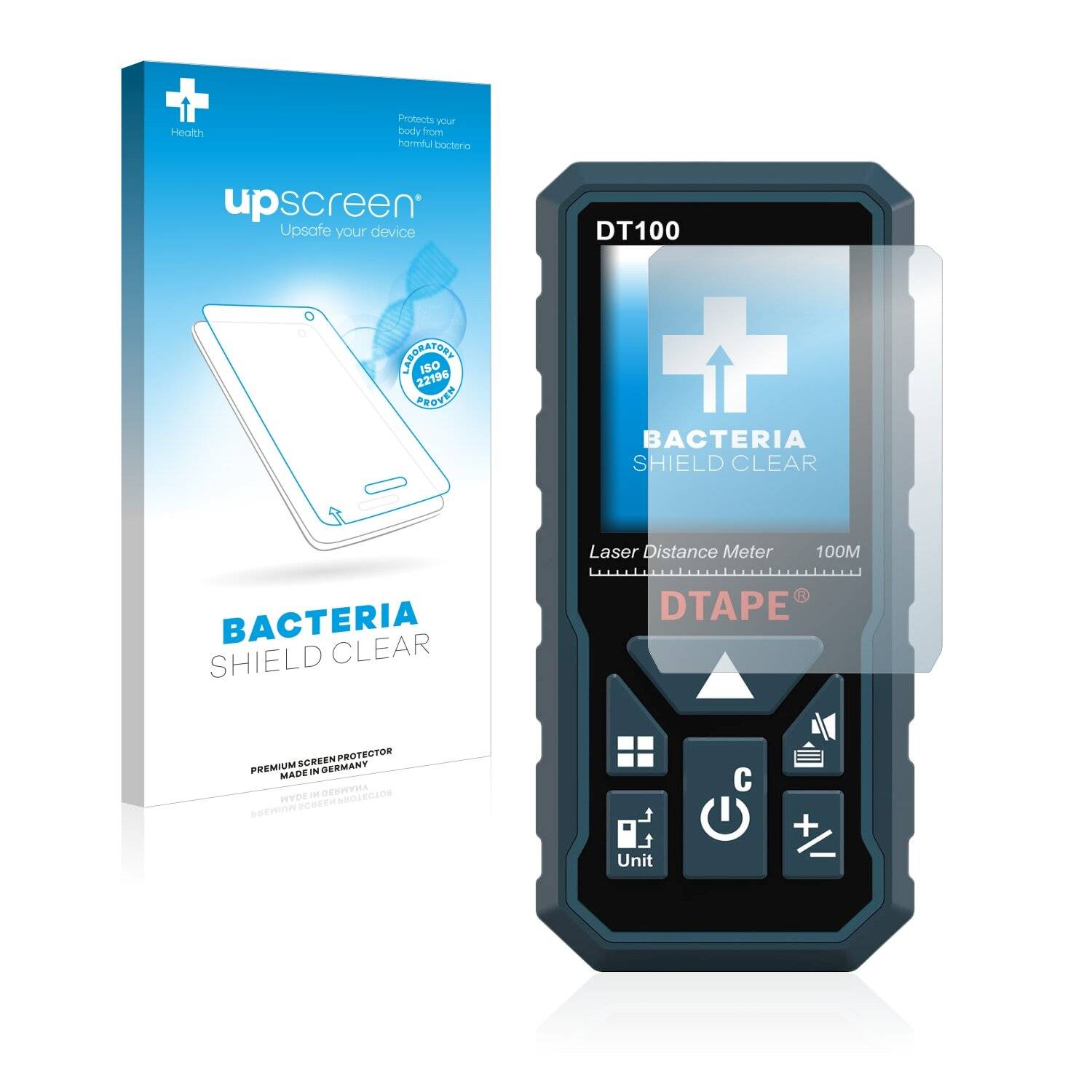 upscreen Bacteria Shield Clear Premium Antibakterielle Displayschutzfolie für Dtape