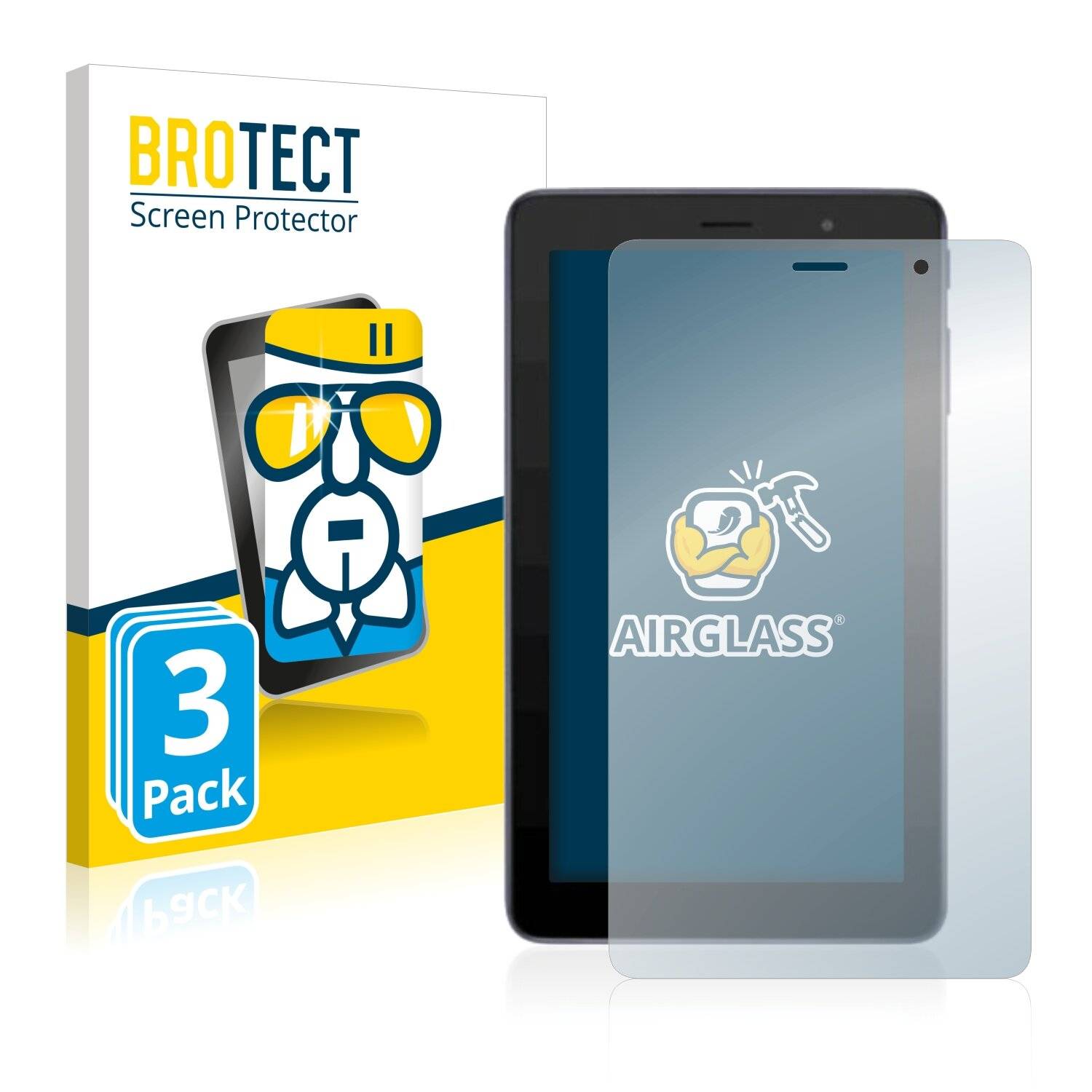 3x BROTECT AirGlass Schutzglas Folie für Alcatel 1T