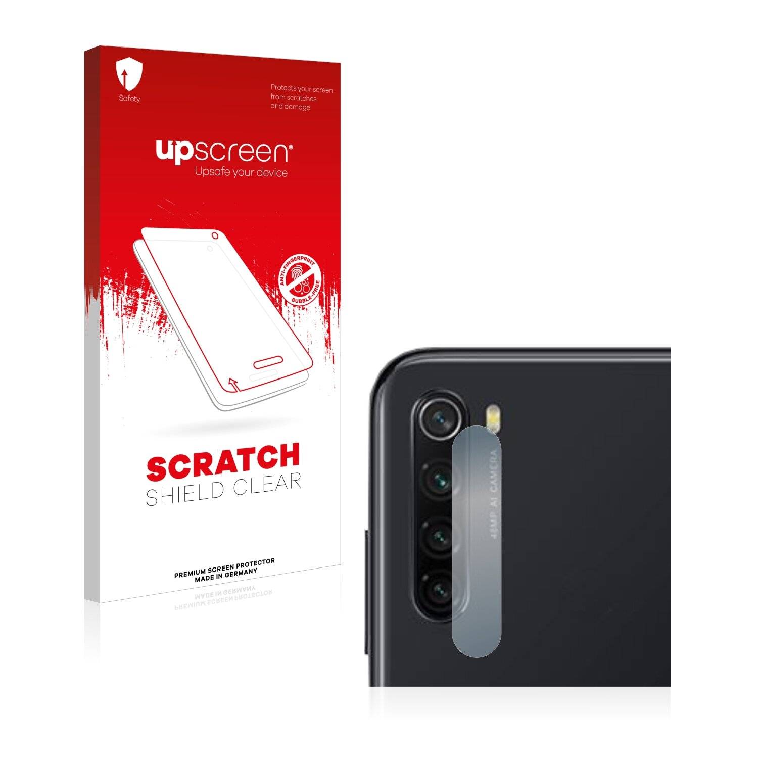 upscreen Scratch Shield Clear Premium Displayschutzfolie für Xiaomi Redmi Note 8 2021 (NUR