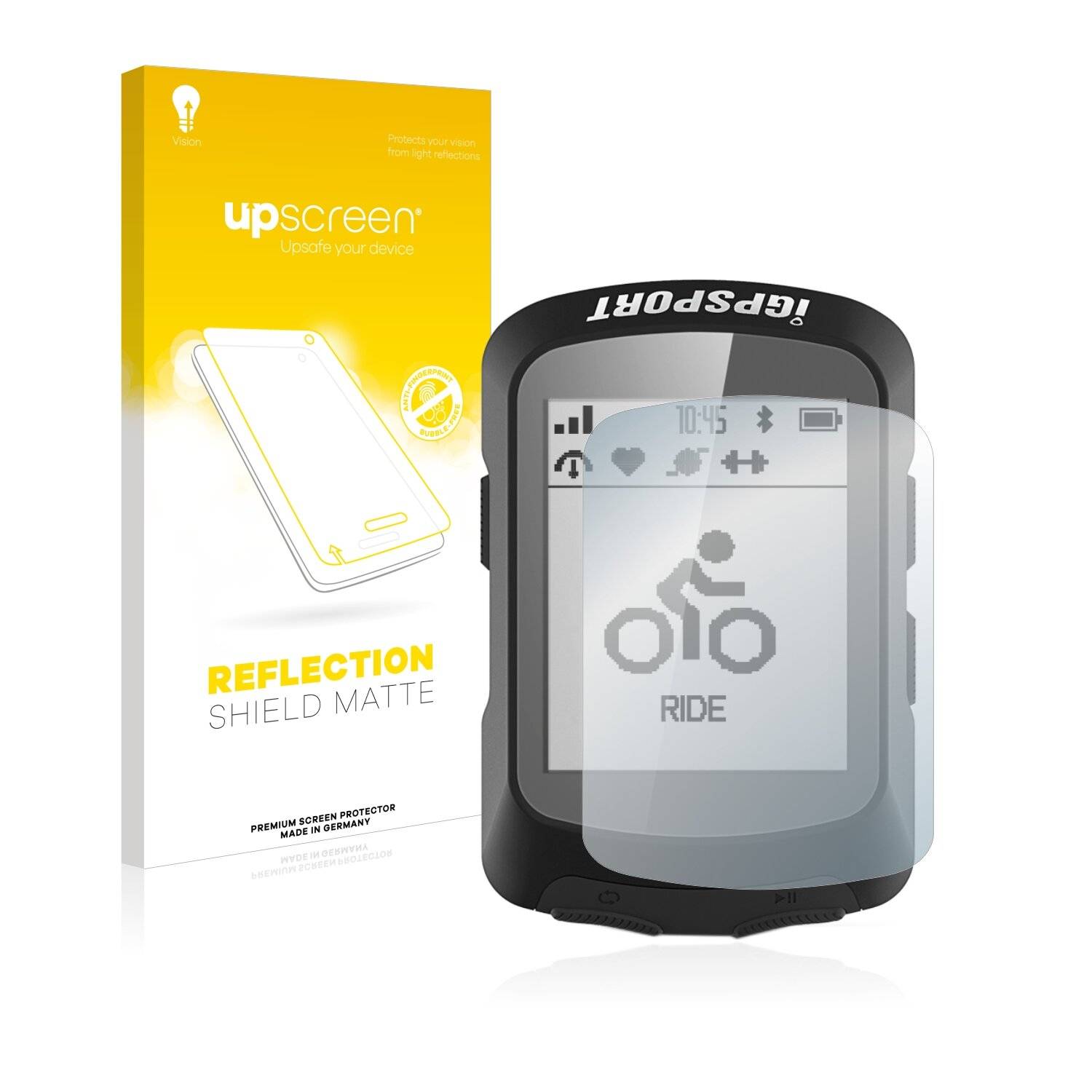 upscreen Reflection Shield Matte Premium Displayschutzfolie für igpsport