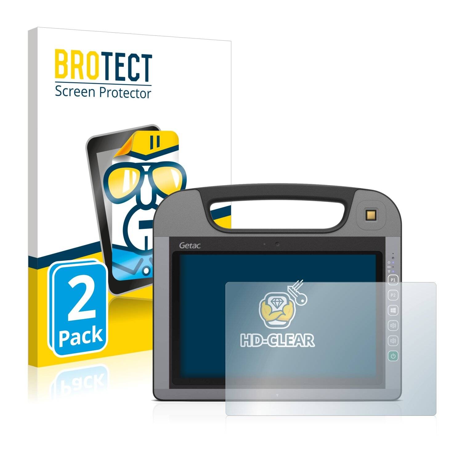 2x BROTECT HD-Clear Displayschutzfolie für Getac