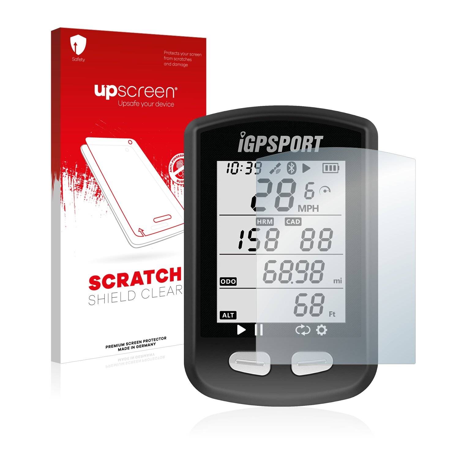 upscreen Scratch Shield Clear Premium Displayschutzfolie für igpsport