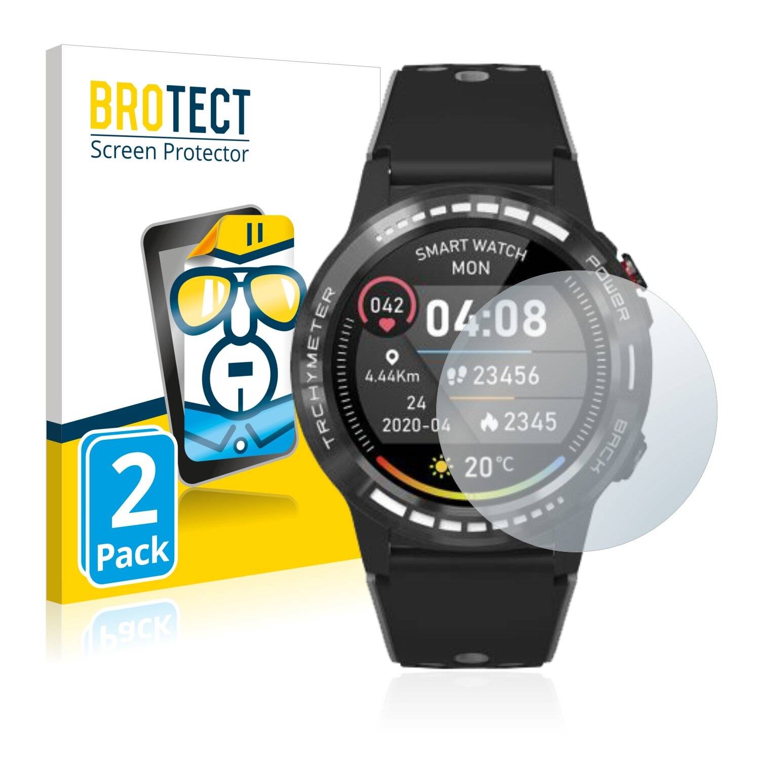2x BROTECT HD-Clear Displayschutzfolie für Prixton SW37 (38