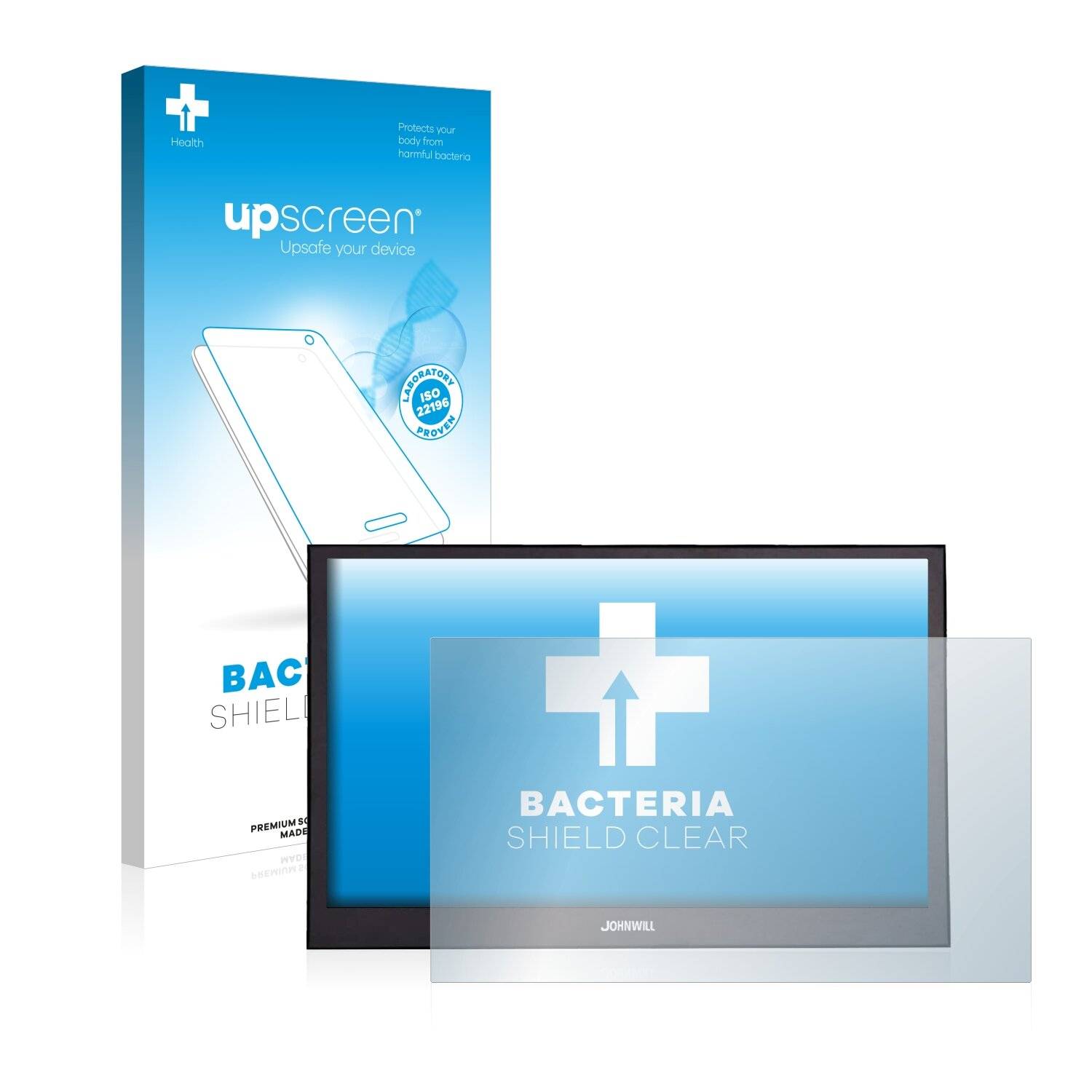 upscreen Bacteria Shield Clear Premium Antibakterielle Displayschutzfolie für Johnwill