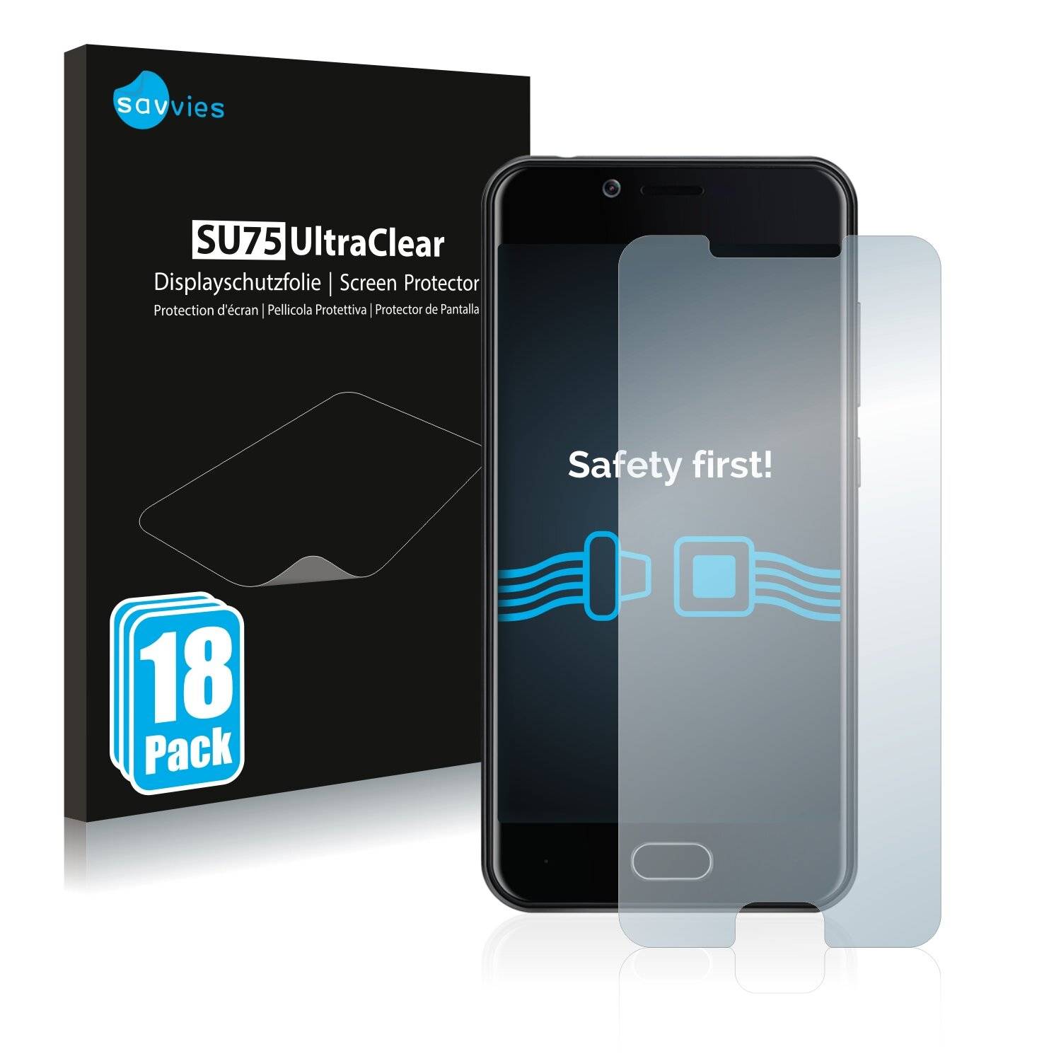 18x Savvies SU75 Displayschutzfolie für Doogee Shoot