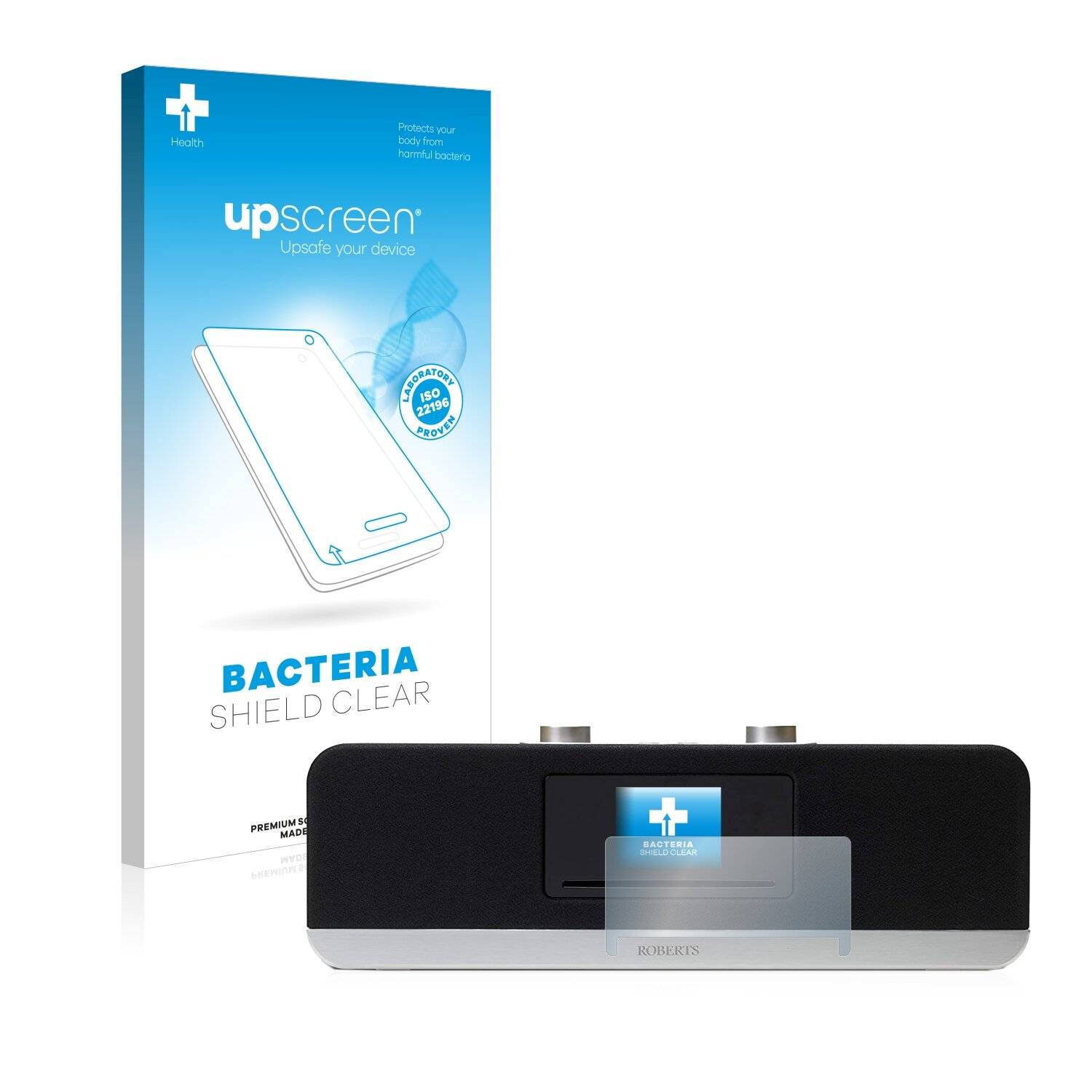 upscreen Bacteria Shield Clear Premium Antibakterielle Displayschutzfolie für Roberts Stream