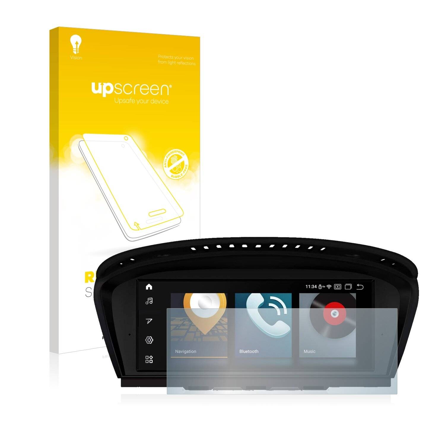 upscreen Reflection Shield Matte Premium Displayschutzfolie für BMW 5 E61 2005 Infotainment