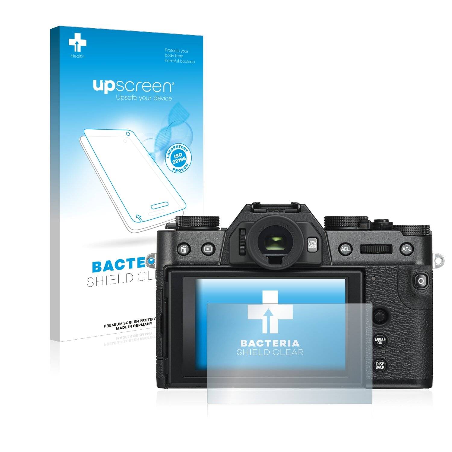 upscreen Bacteria Shield Clear Premium Antibakterielle Displayschutzfolie für Fujifilm X-T30