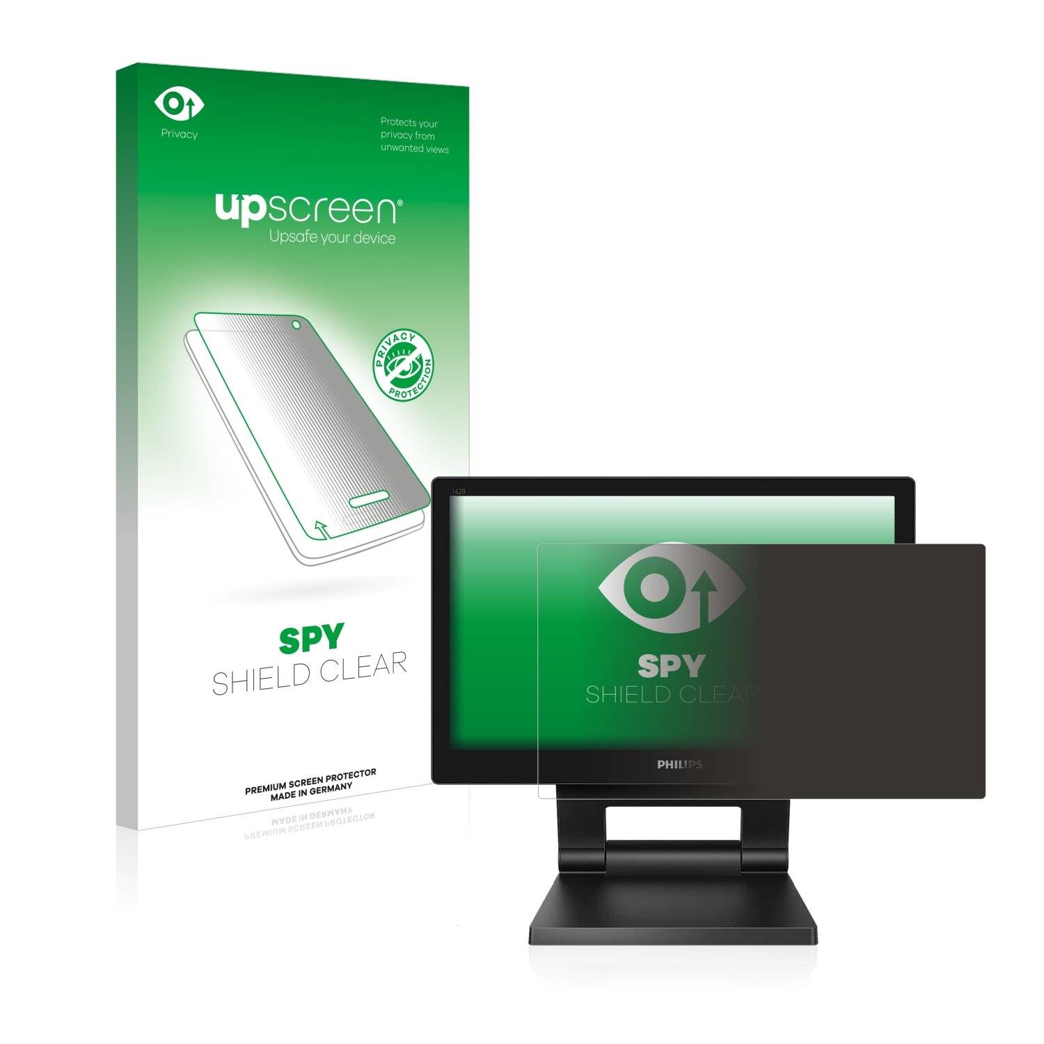 upscreen Spy Shield Clear Premium Blickschutzfolie für Philips