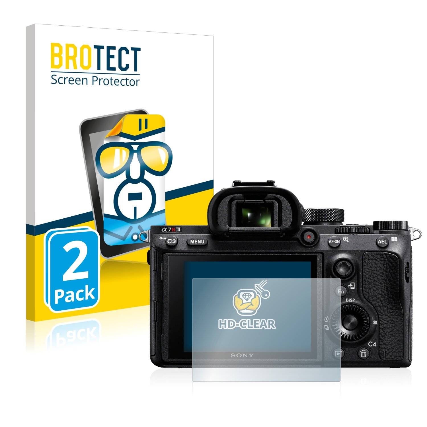 2x BROTECT HD-Clear Displayschutzfolie für Sony Alpha 7R