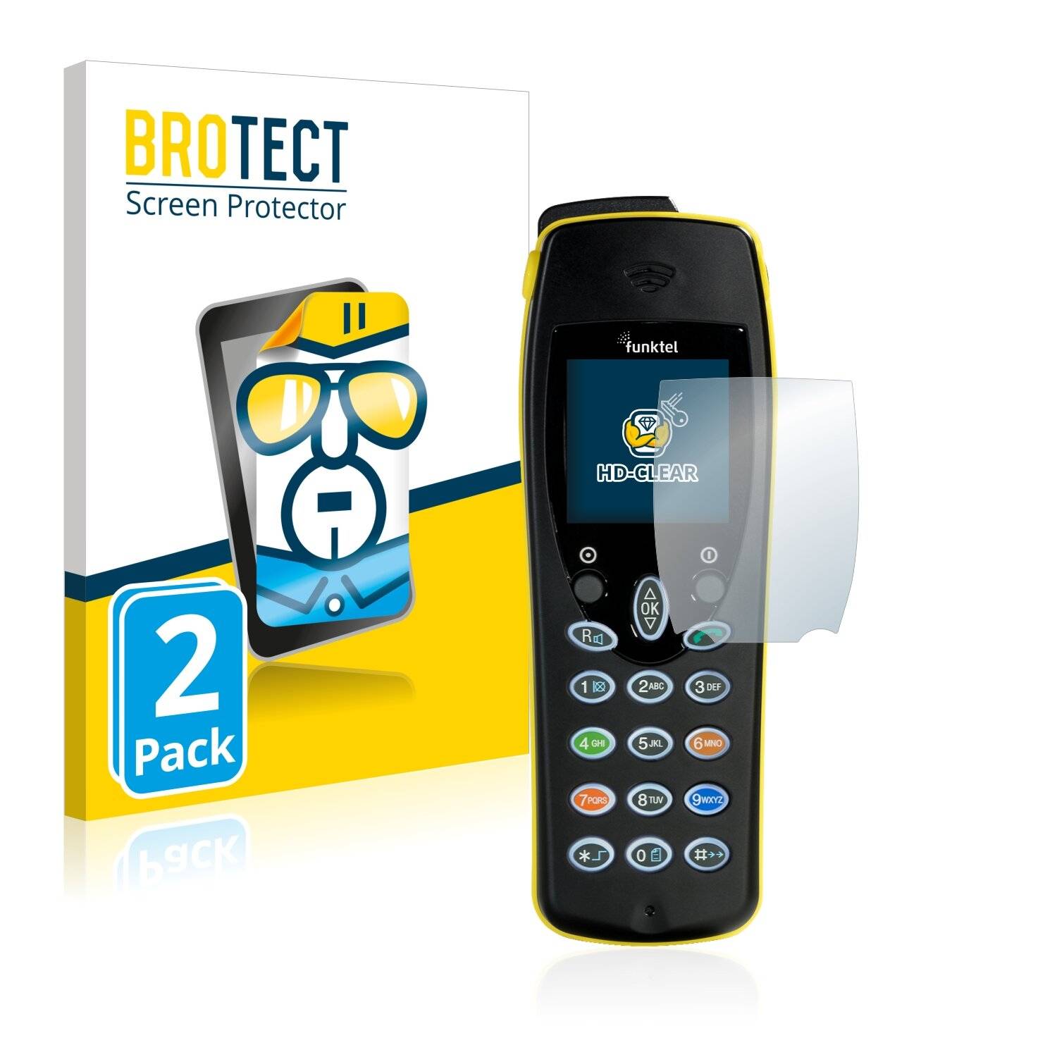 2x BROTECT HD-Clear Displayschutzfolie für Funktel FC4 Ex