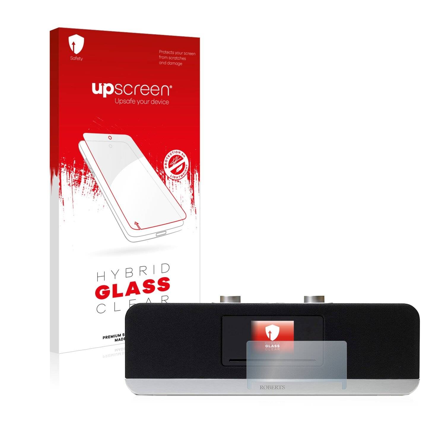 upscreen Hybrid Glass Clear Premium Schutzglas Folie für Roberts Stream