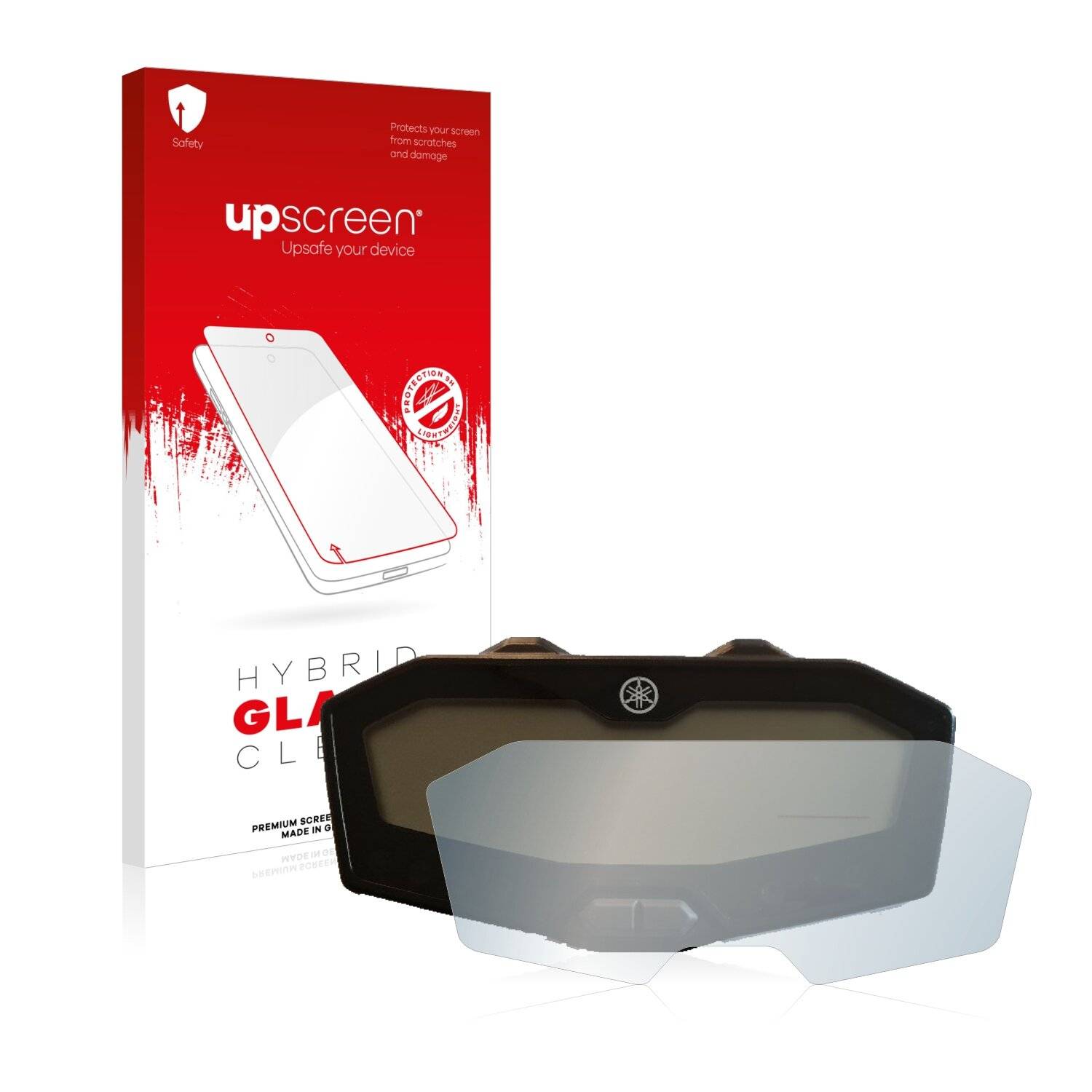 upscreen Hybrid Glass Clear Premium Schutzglas Folie für Yamaha FZ-07