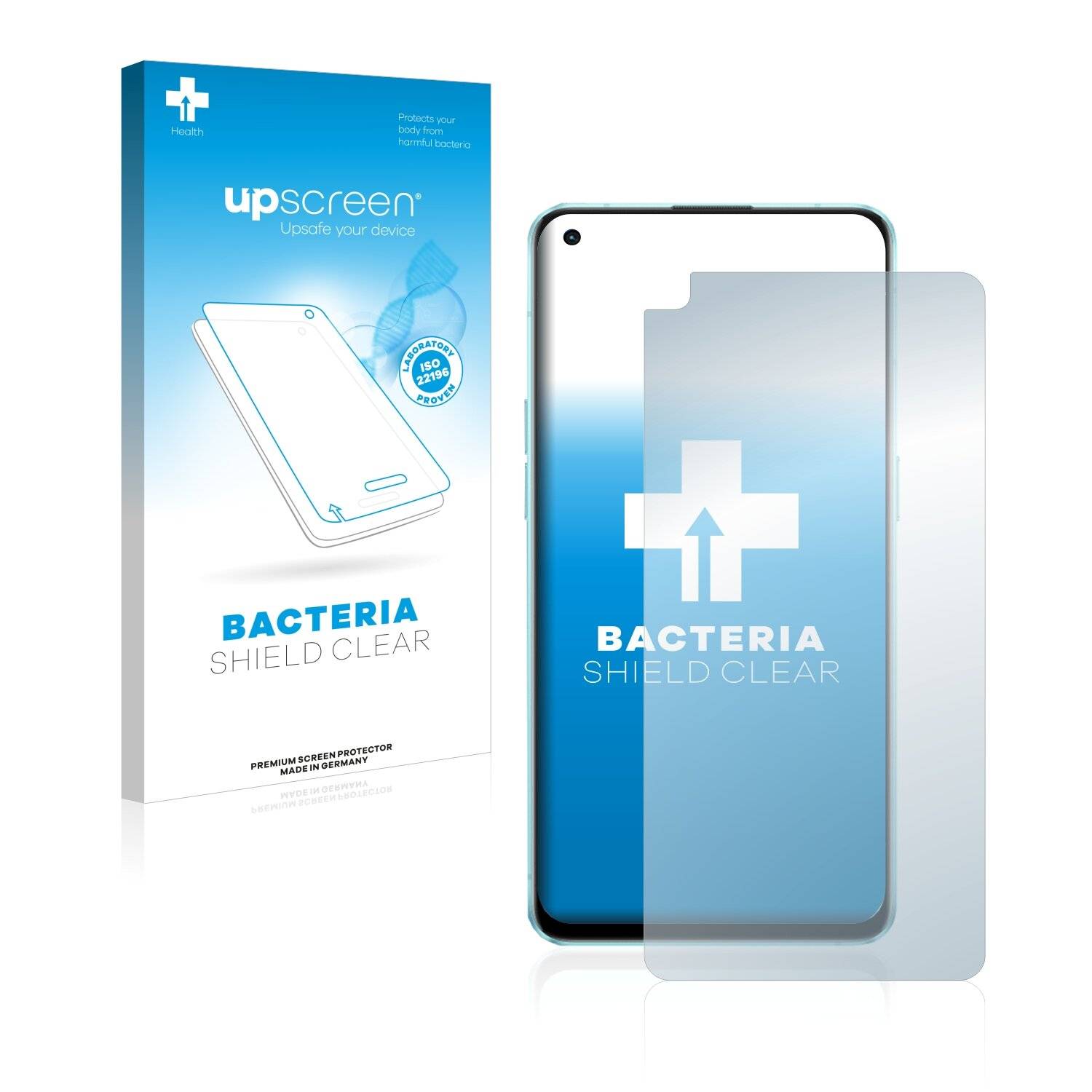 upscreen Bacteria Shield Clear Premium Antibakterielle Displayschutzfolie für Oppo Reno 6
