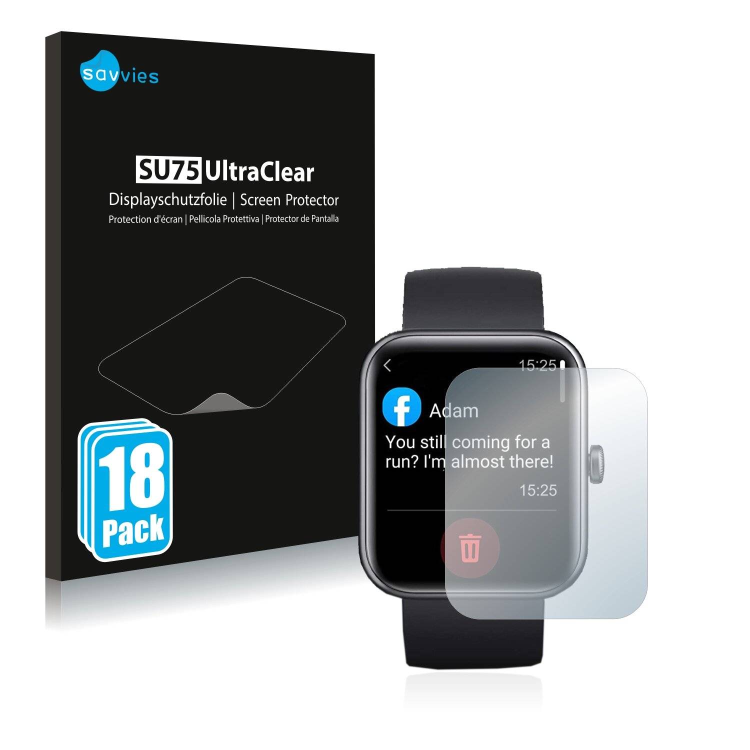 18x Savvies SU75 Displayschutzfolie für Letscom