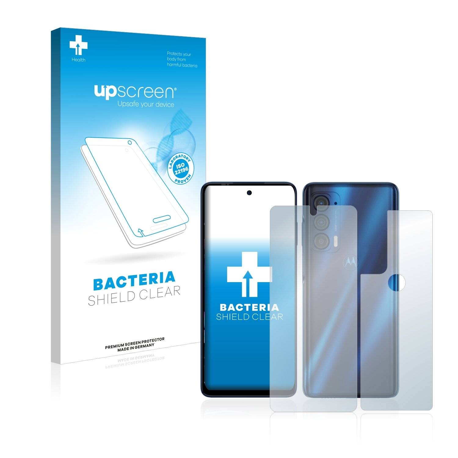 upscreen Bacteria Shield Clear Premium Antibakterielle Displayschutzfolie für Motorola Edge