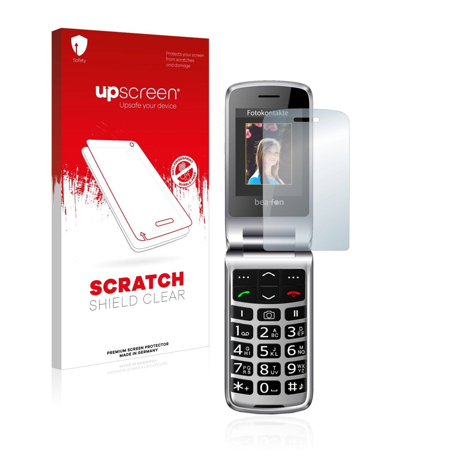upscreen Scratch Shield Clear Premium Displayschutzfolie für Beafon SL595 plus (Inneres