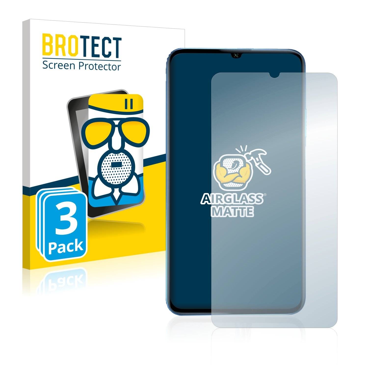 3x BROTECT AirGlass Matte Schutzglas Folie für Honor X30