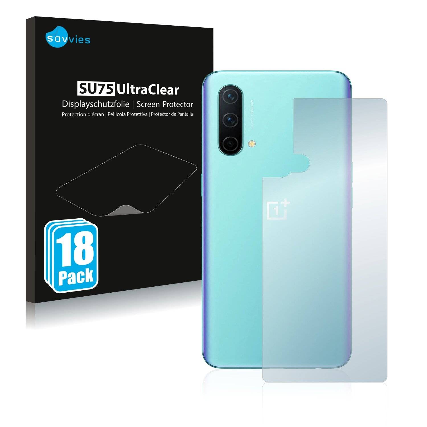 18x Savvies SU75 Displayschutzfolie für OnePlus Nord CE 5G