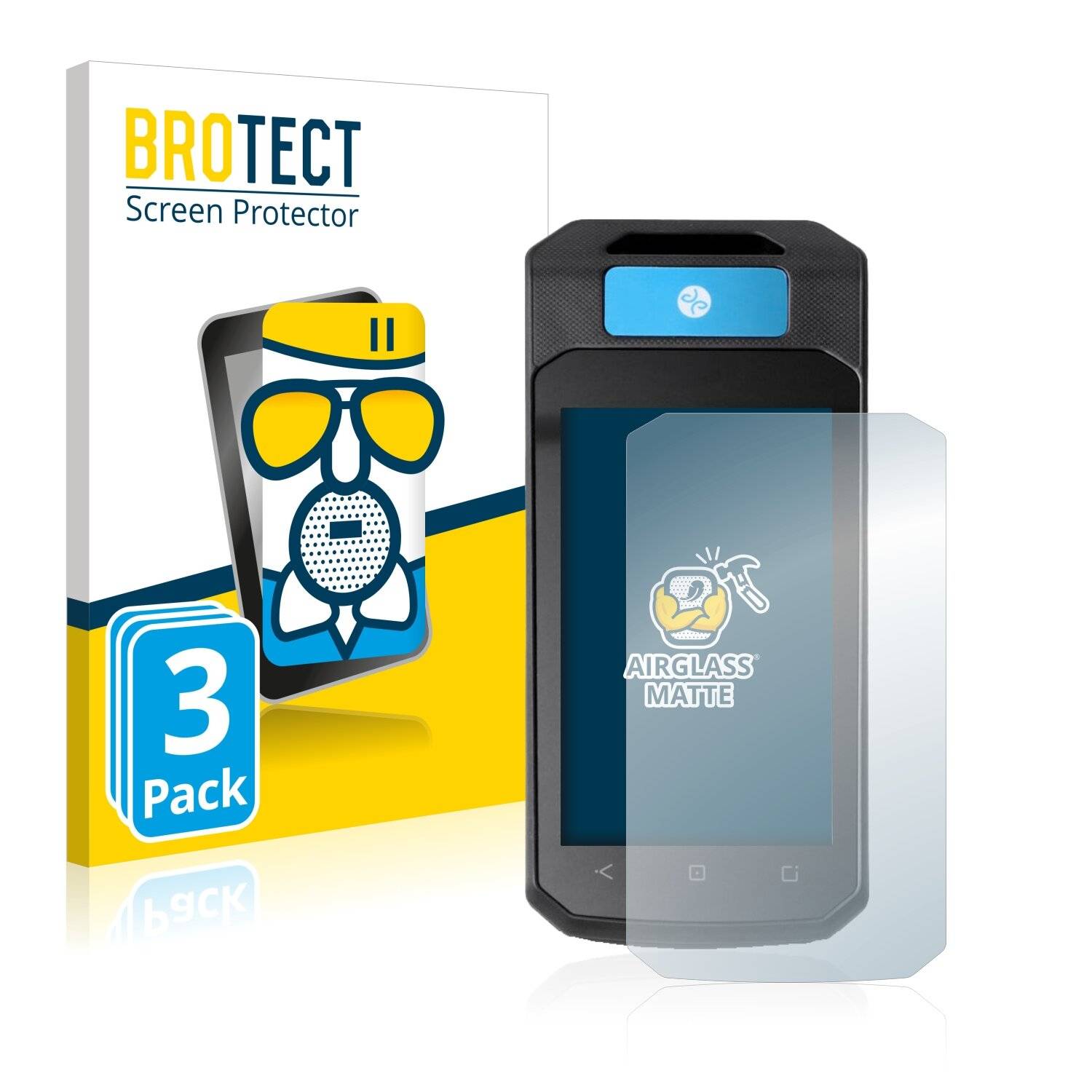 3x BROTECT AirGlass Matte Schutzglas Folie für Accu-Chek Insight mit