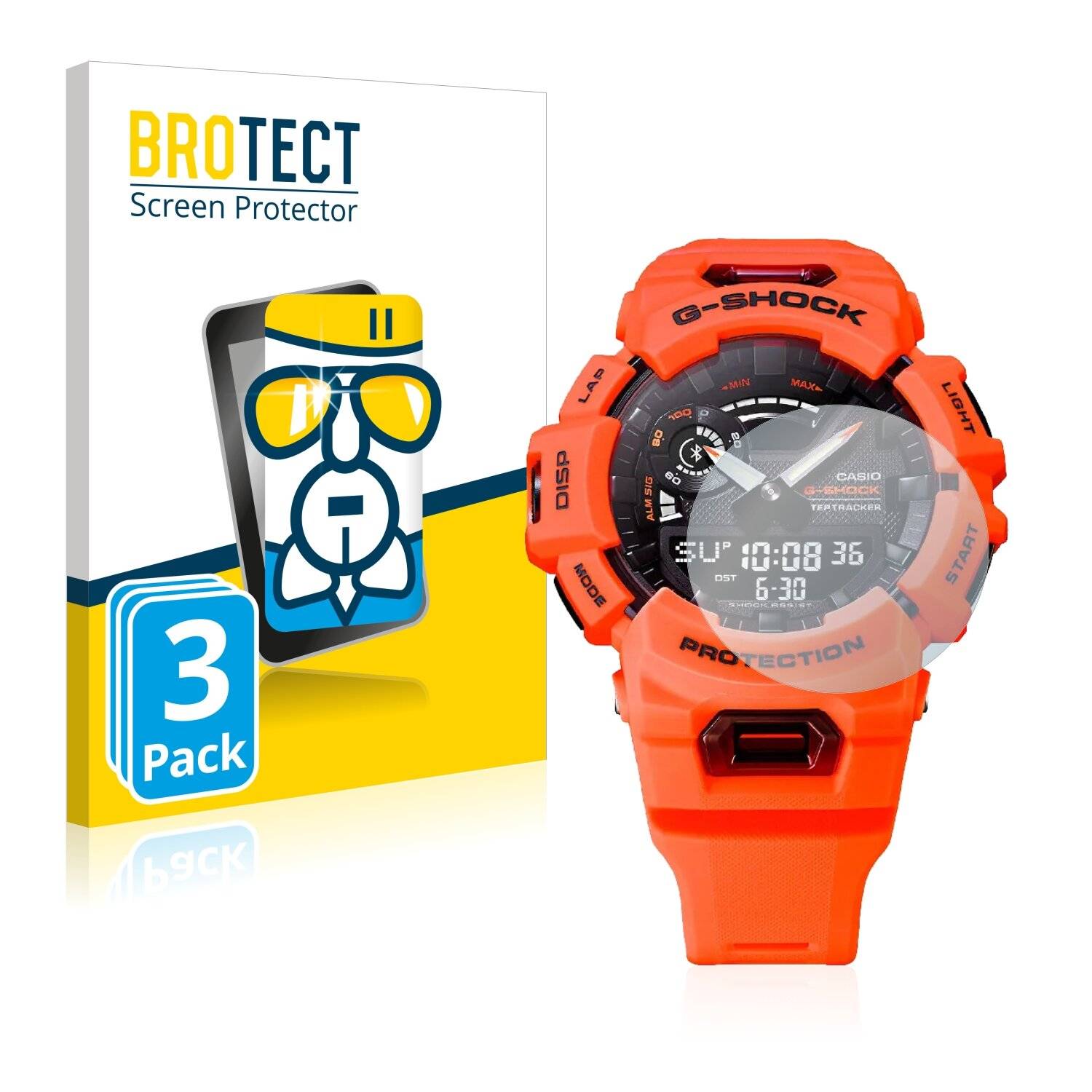 3x BROTECT AirGlass Schutzglas Folie für Casio G-Shock