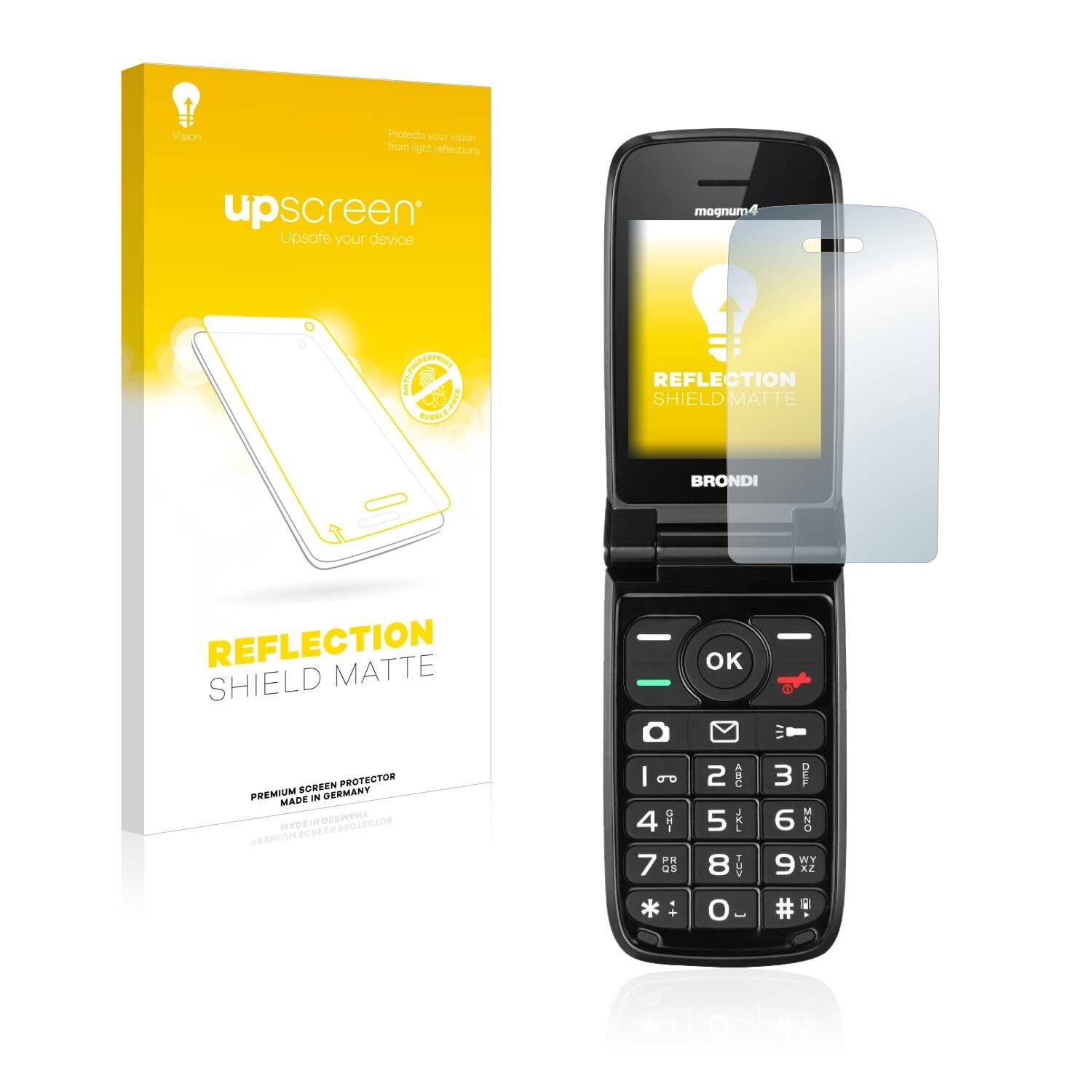 upscreen Reflection Shield Matte Premium Displayschutzfolie für Brondi Magnum