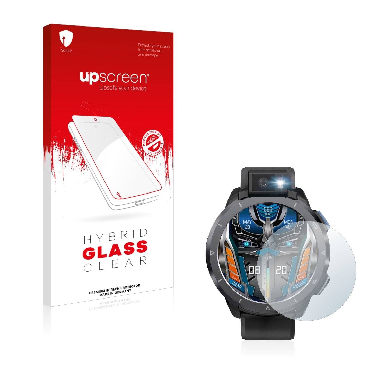 upscreen Hybrid Glass Clear Premium Schutzglas Folie für Kospet Optimus