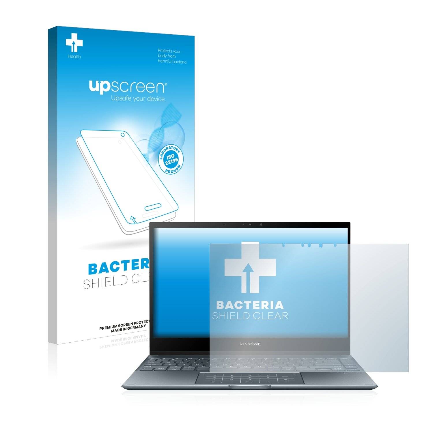 upscreen Bacteria Shield Clear Premium Antibakterielle Displayschutzfolie für Asus ZenBook