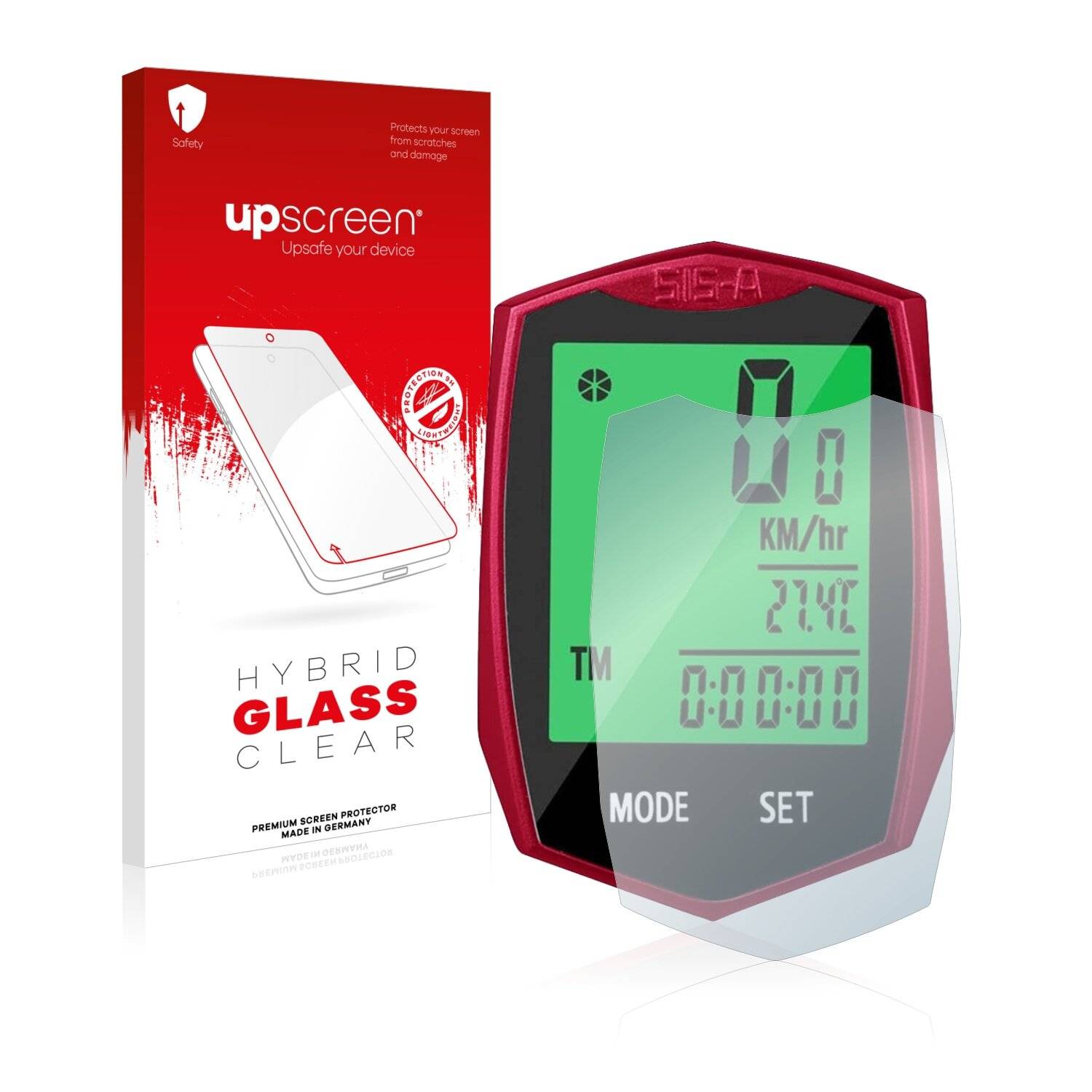 upscreen Hybrid Glass Clear Premium Schutzglas Folie für Korostro Bike