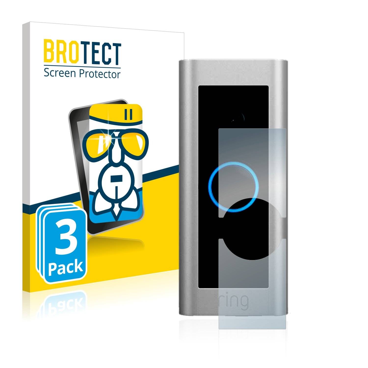 3x BROTECT AirGlass Schutzglas Folie für Ring Video Doorbell Pro