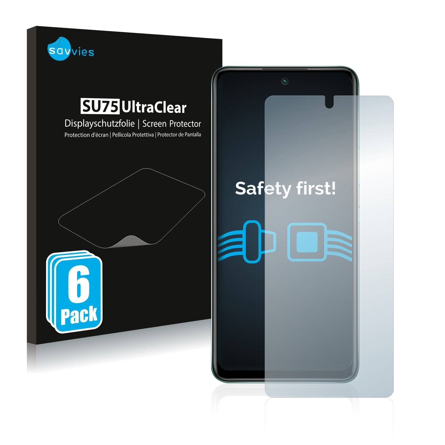 6x Savvies SU75 Displayschutzfolie für Infinix Hot