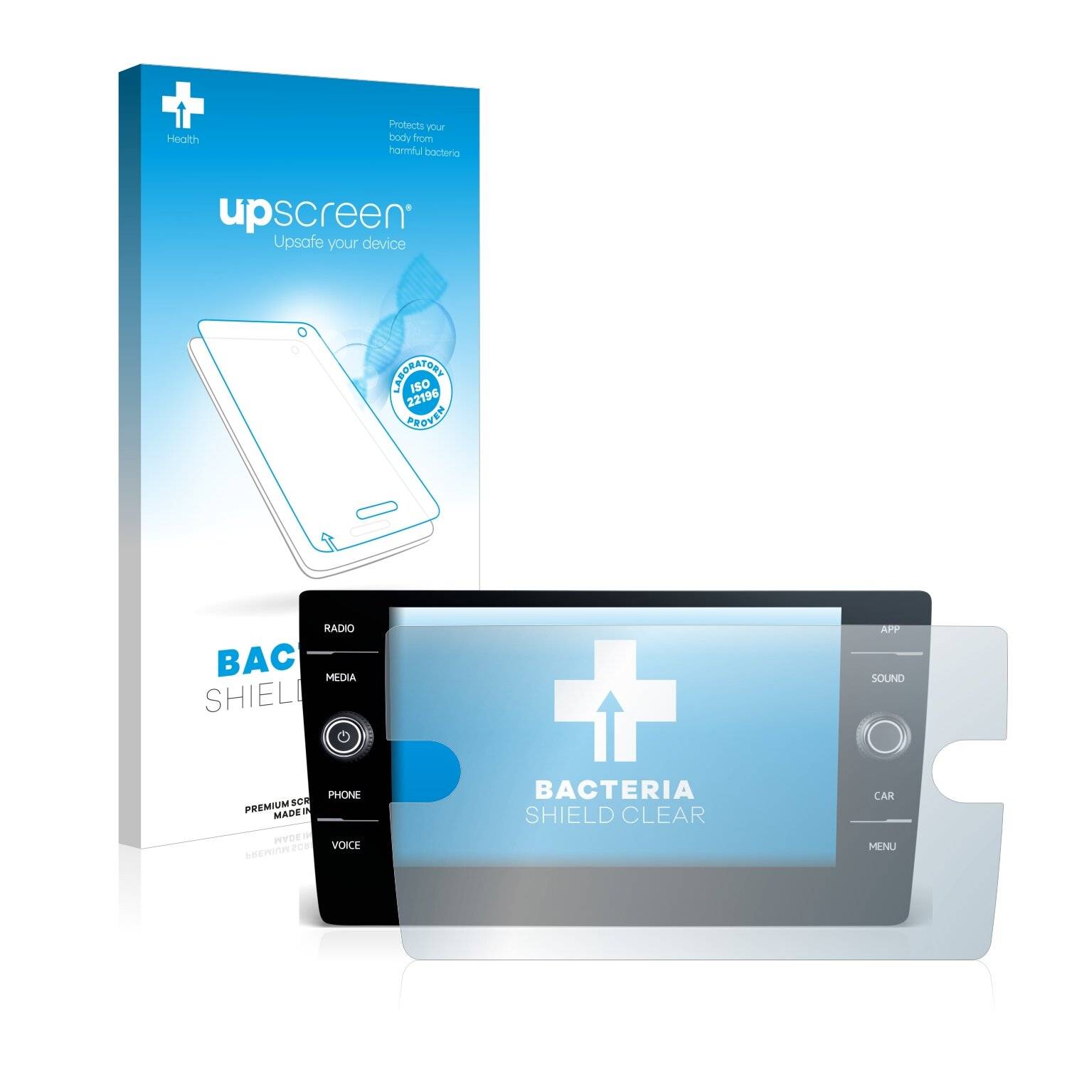 upscreen Bacteria Shield Clear Premium Antibakterielle Displayschutzfolie für Volkswagen