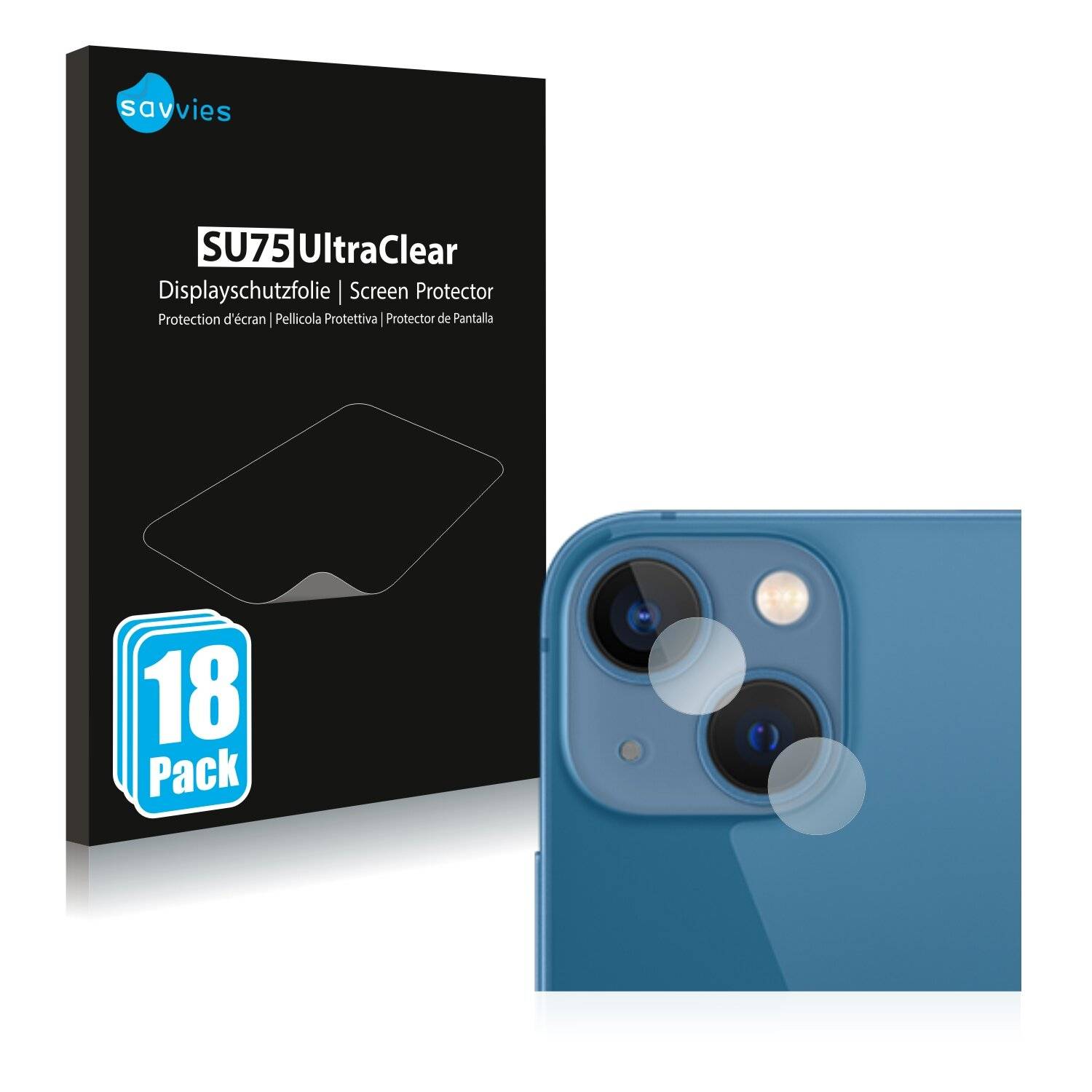 18x Savvies SU75 Displayschutzfolie für Apple iPhone 13 mini (NUR