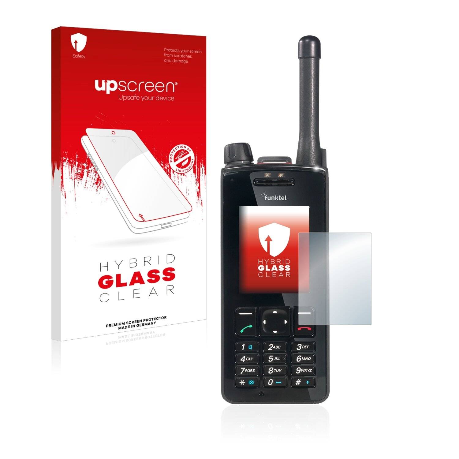 upscreen Hybrid Glass Clear Premium Schutzglas Folie für Funktel FT5