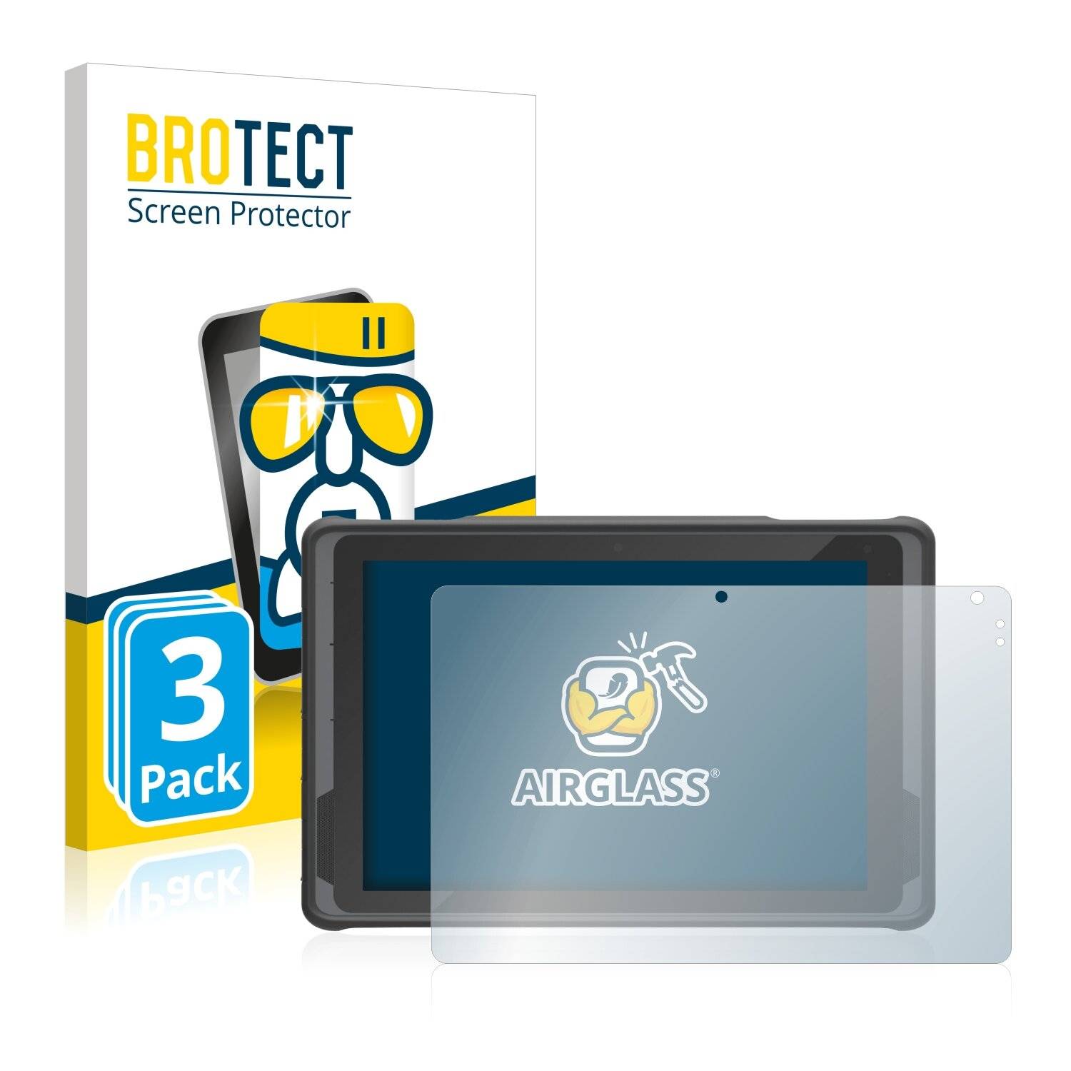 3x BROTECT AirGlass Schutzglas Folie für Advantech AIM