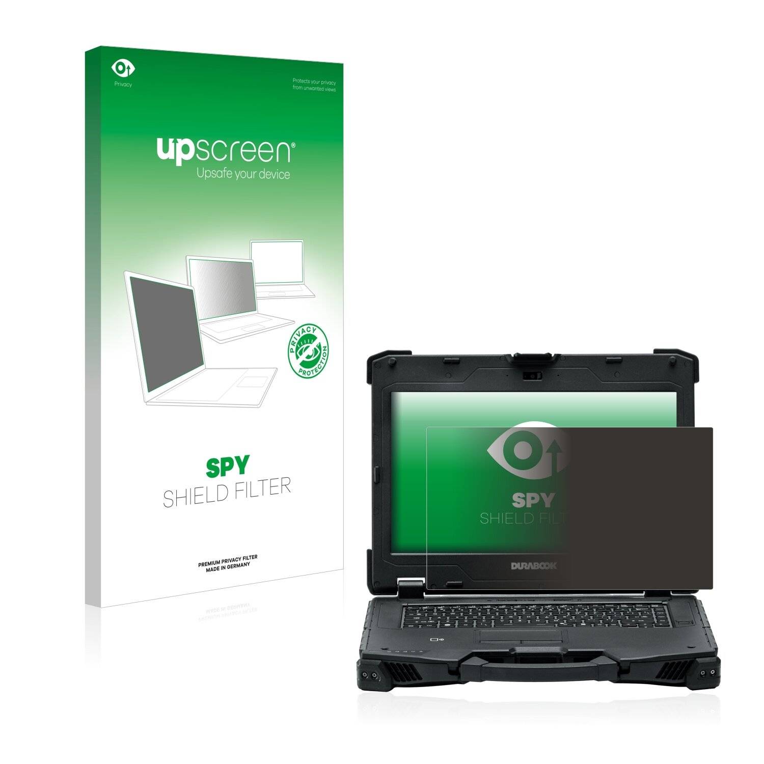 upscreen Spy Shield Filter Premium Blickschutzfilter für Durabook