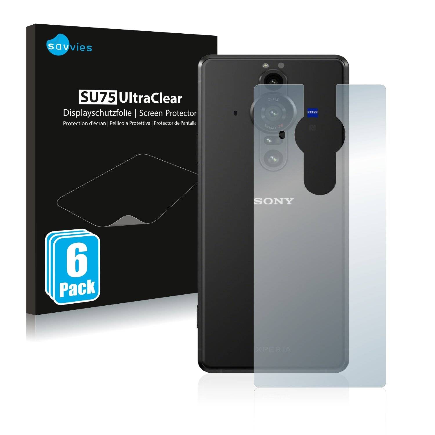 6x Savvies SU75 Displayschutzfolie für Sony Xperia Pro-I
