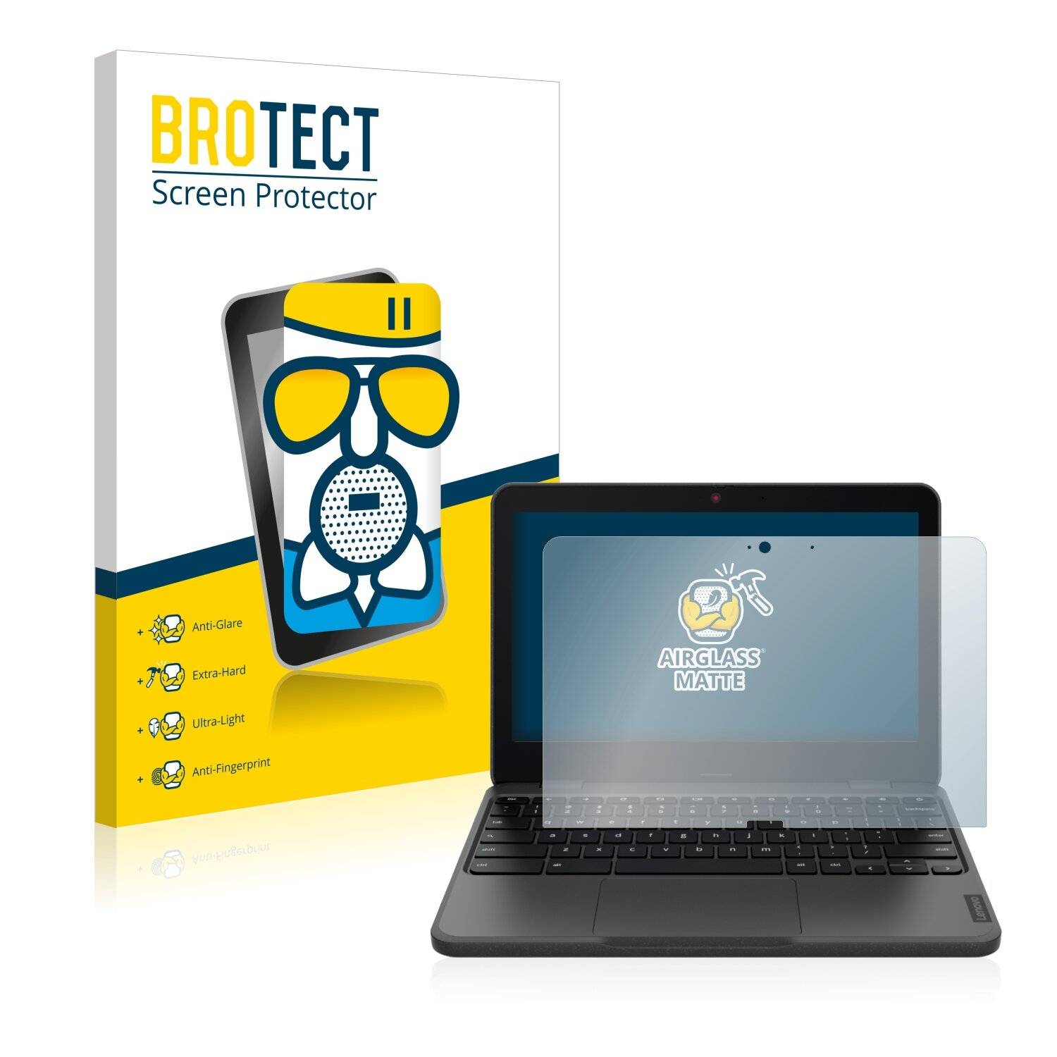 BROTECT AirGlass Matte Schutzglas Folie für Lenovo 100e Gen