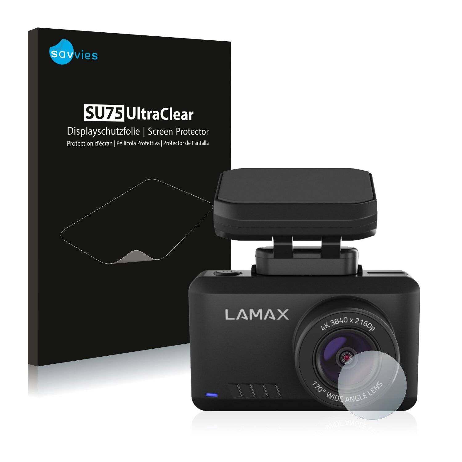 18x Savvies SU75 Displayschutzfolie für Lamax T10 Linse