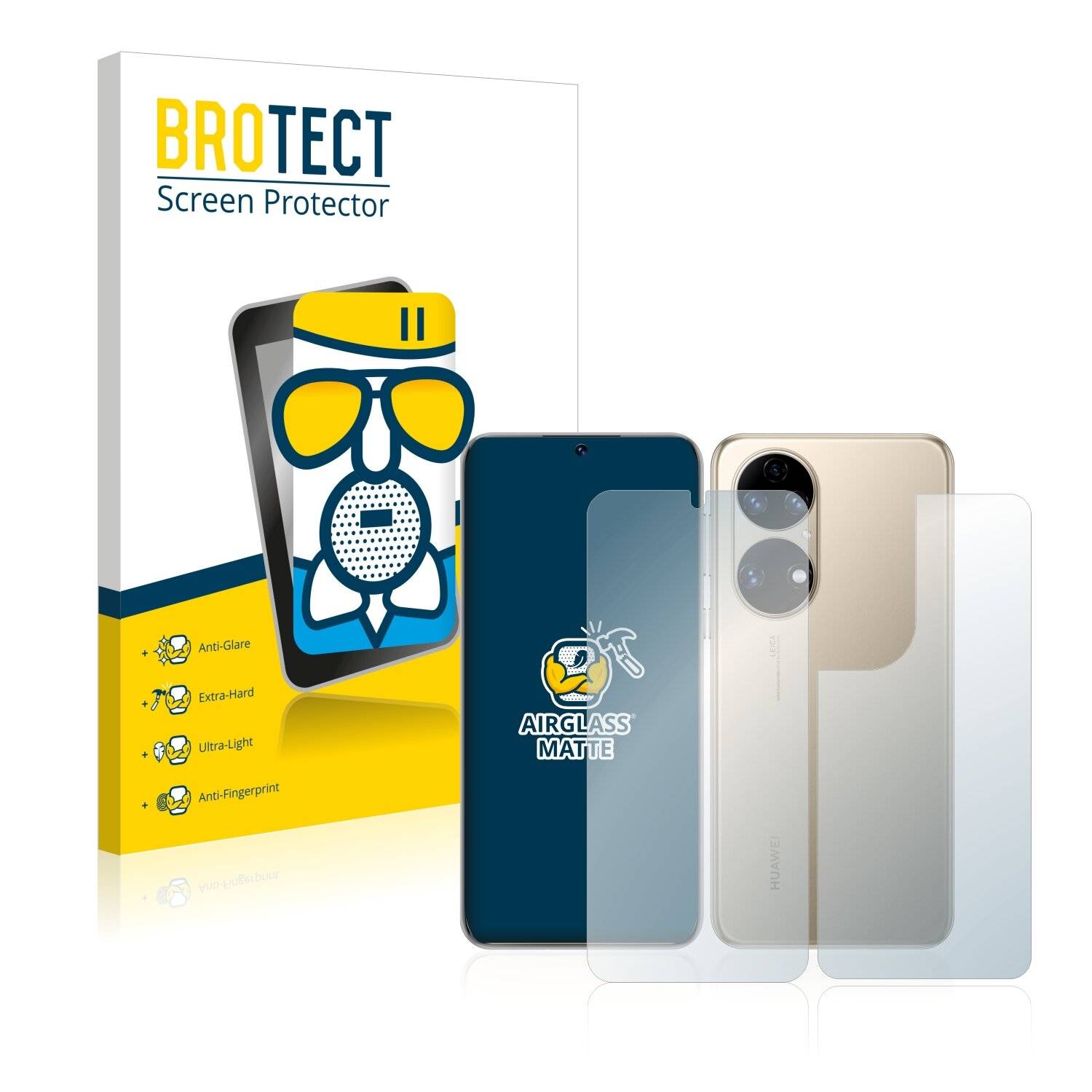 BROTECT AirGlass Matte Schutzglas Folie für Huawei P50 (Vorder +