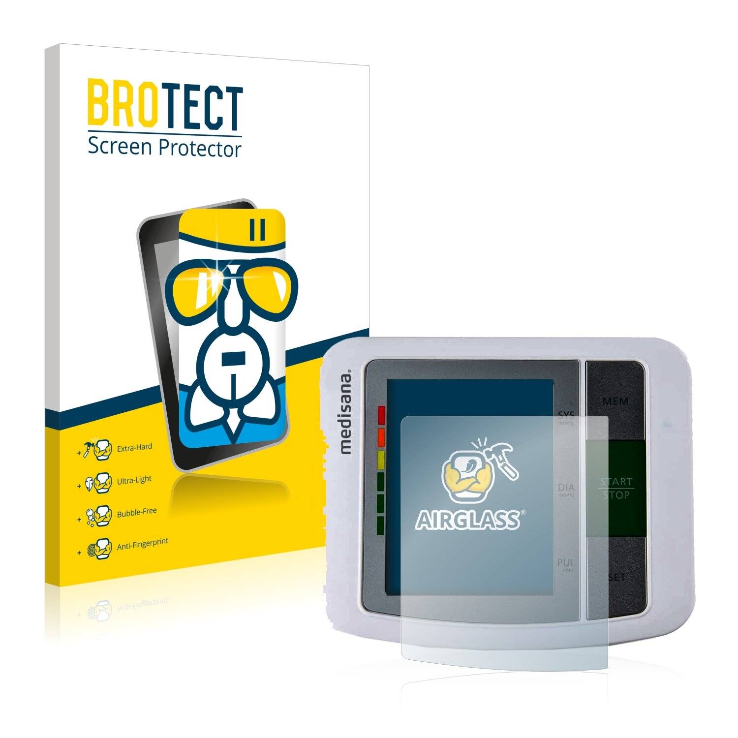 BROTECT AirGlass Schutzglas Folie für Medisana BU