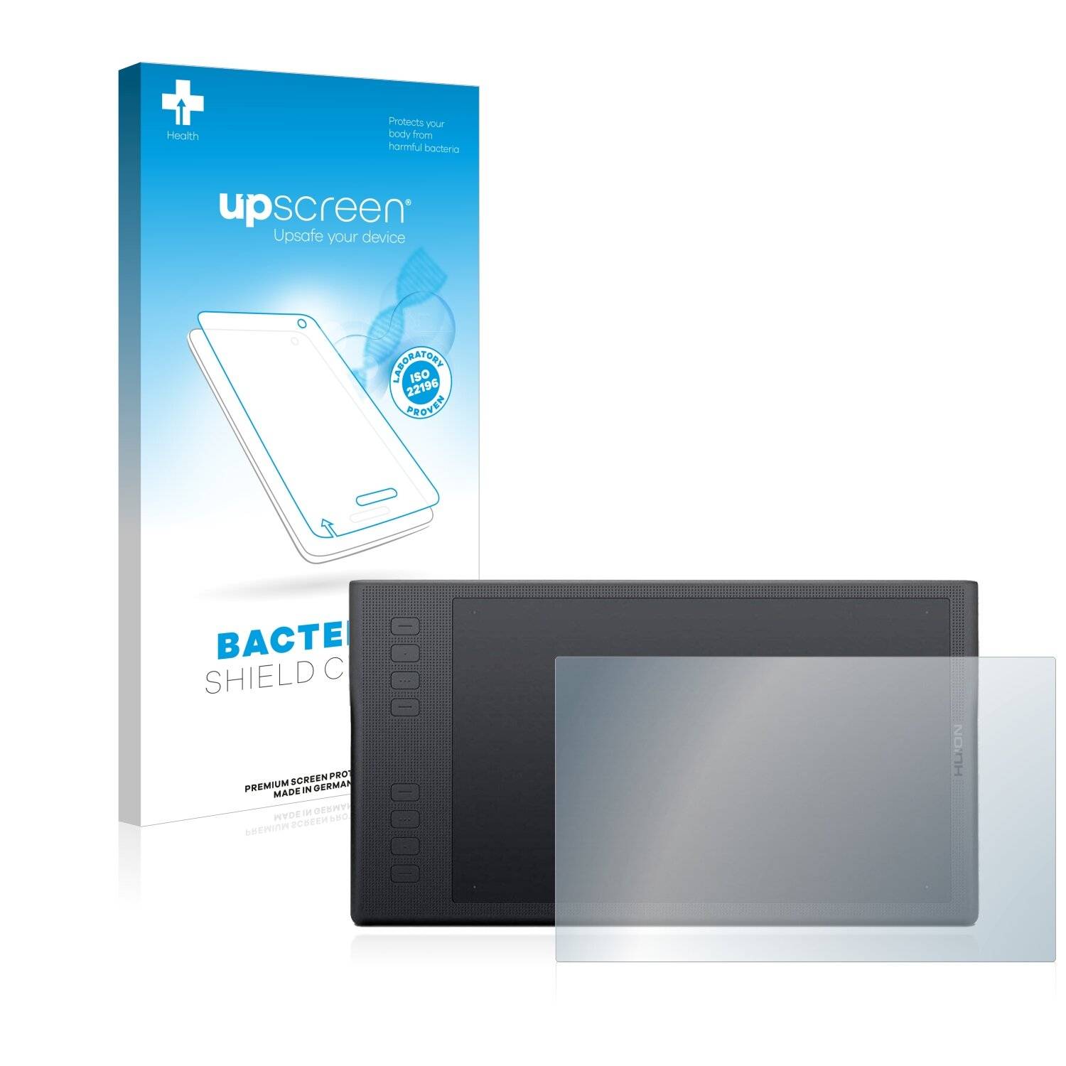 upscreen Bacteria Shield Clear Premium Antibakterielle Displayschutzfolie für Huion Inspiroy