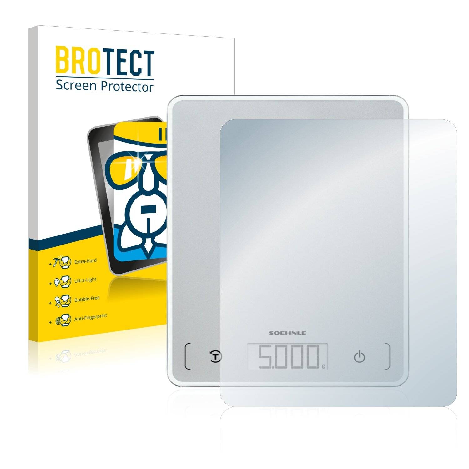 BROTECT AirGlass Schutzglas Folie für Soehnle Page Comfort