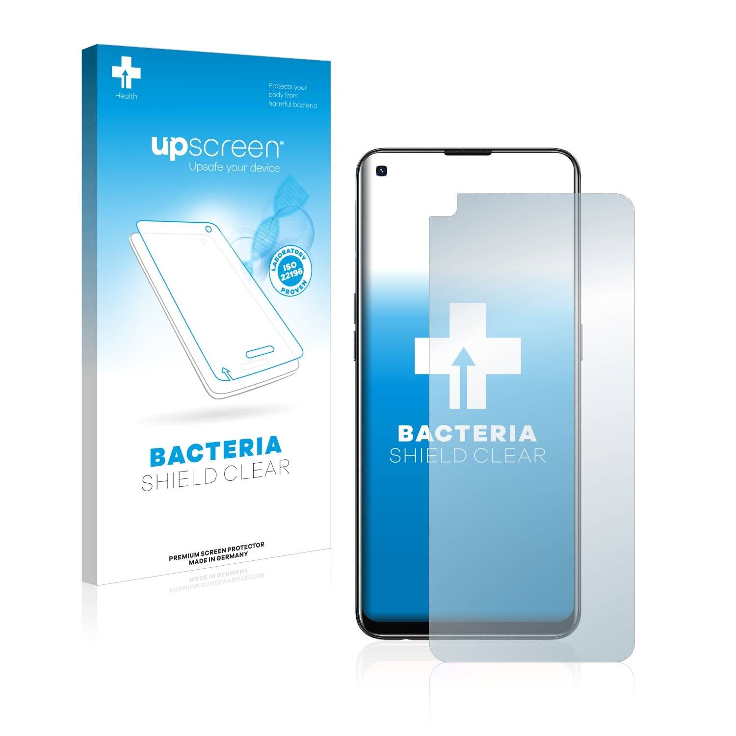 upscreen Bacteria Shield Clear Premium Antibakterielle Displayschutzfolie für Oppo