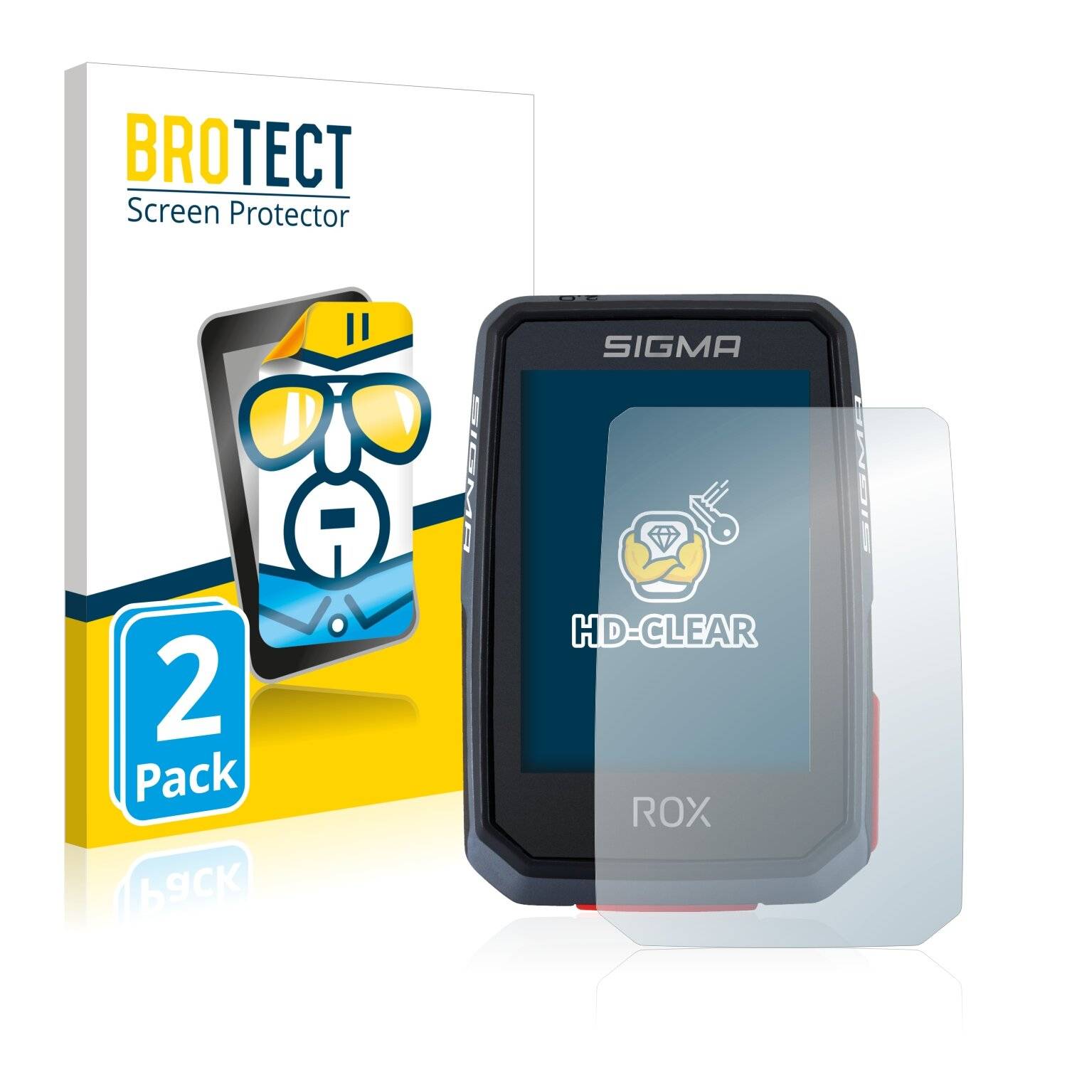 2x BROTECT HD-Clear Displayschutzfolie für Sigma ROX